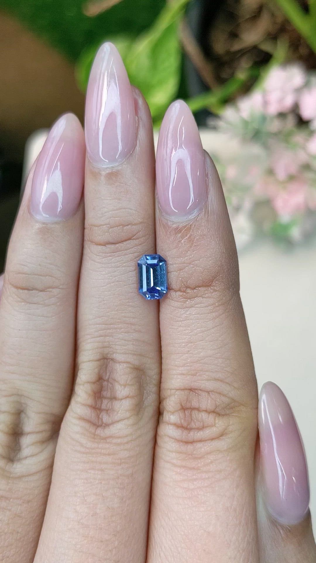 1.10 Ct. Blue Sapphire from Ceylon (Sri Lanka) Size Video