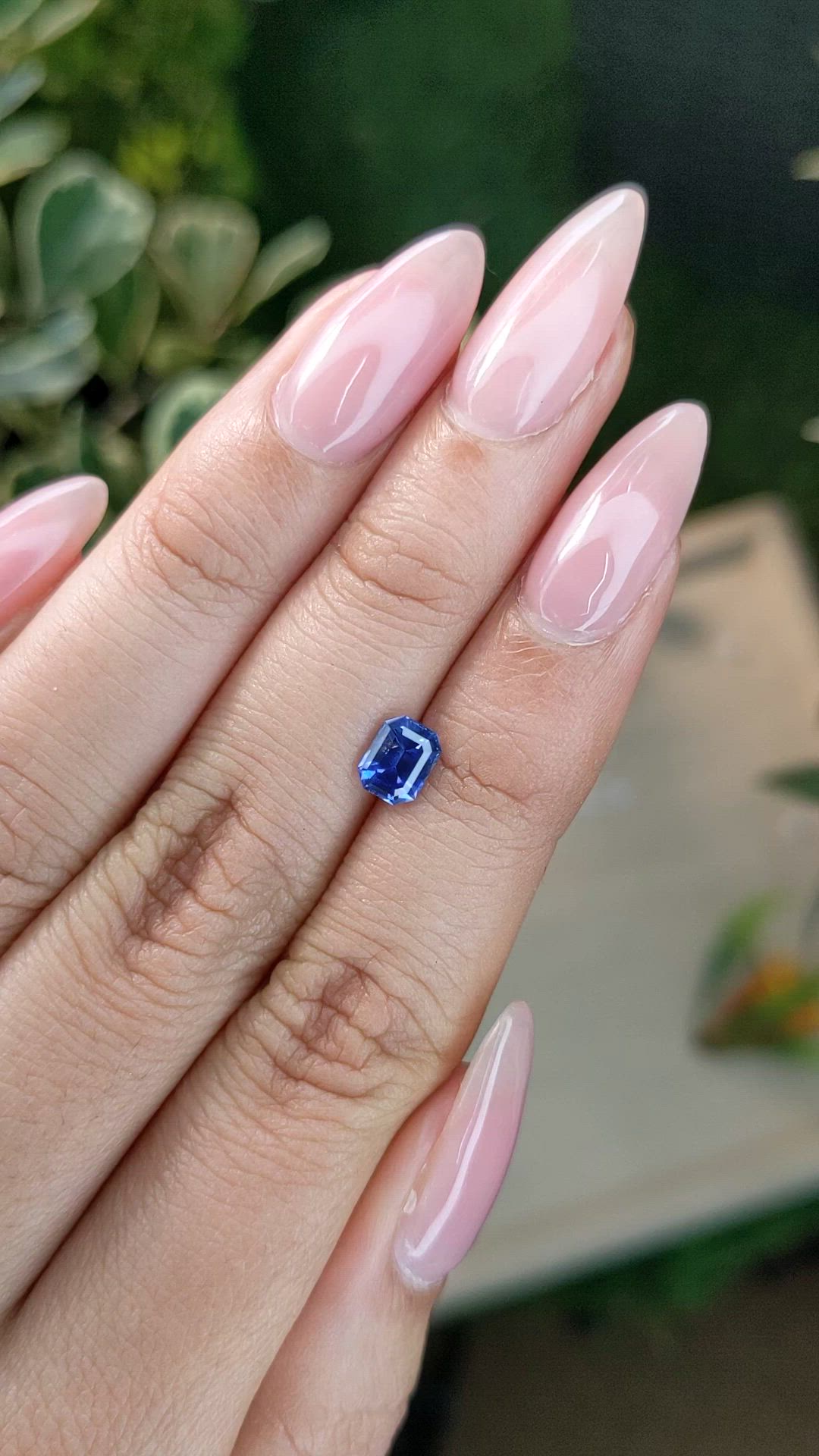 0.88 Ct. Blue Sapphire from Ceylon (Sri Lanka) Size Video