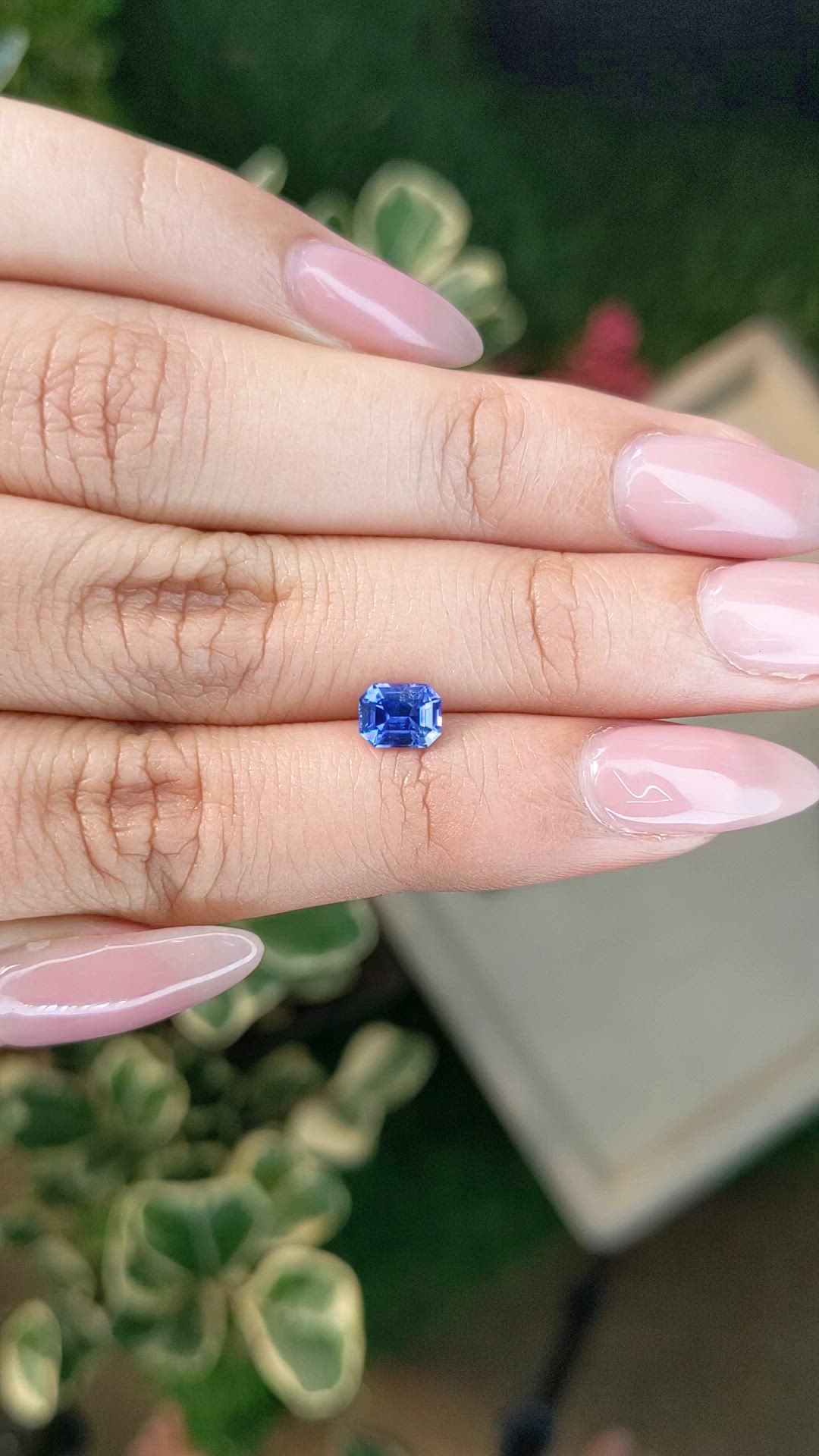0.88 Ct. Blue Sapphire from Ceylon (Sri Lanka) Size Video