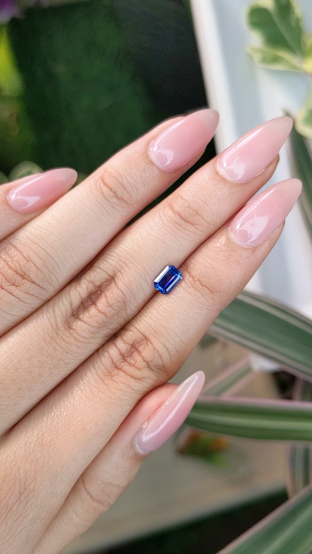 0.72 Ct. Blue Sapphire from Ceylon (Sri Lanka) Size Video