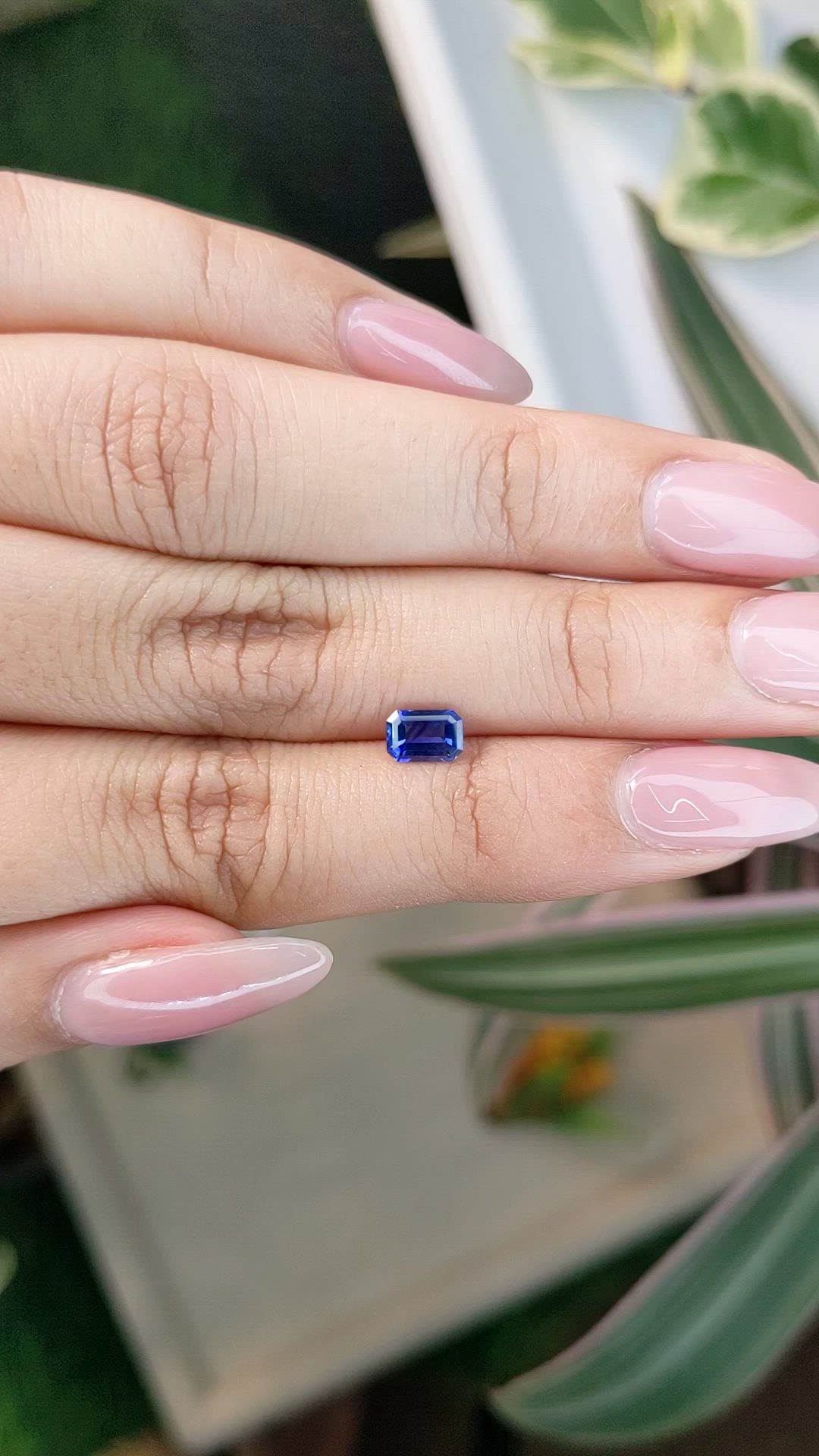0.72 Ct. Blue Sapphire from Ceylon (Sri Lanka) Size Video