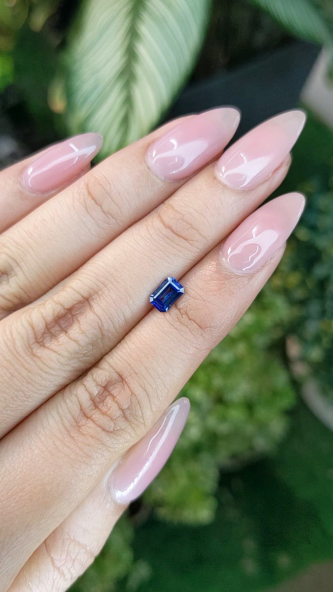 0.61 Ct. Blue Sapphire from Ceylon (Sri Lanka) Size Video