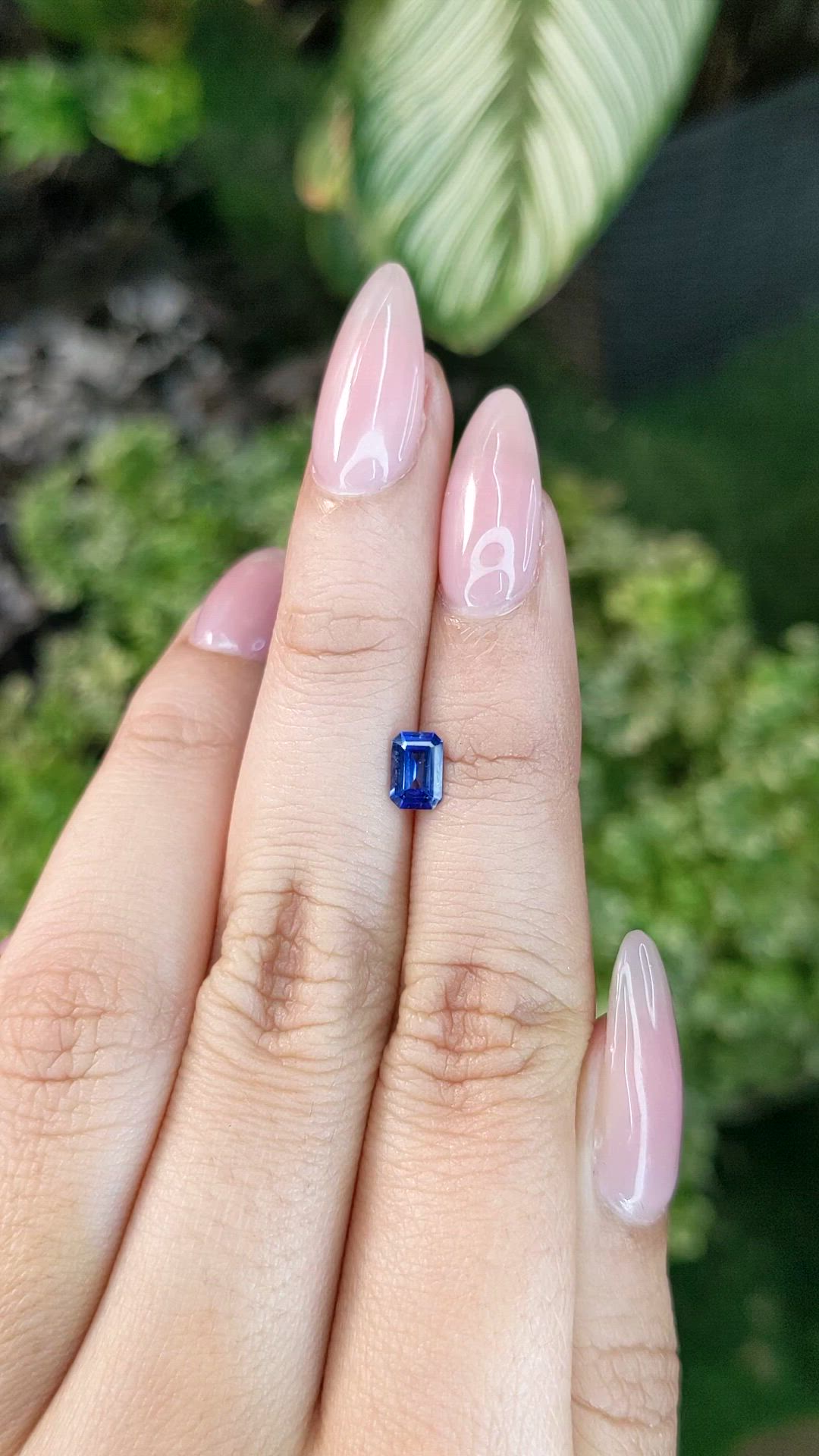 0.61 Ct. Blue Sapphire from Ceylon (Sri Lanka) Size Video