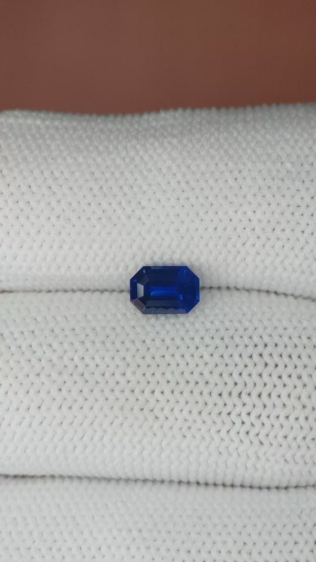 0.81 Ct. Blue Sapphire from Ceylon (Sri Lanka) Size Video