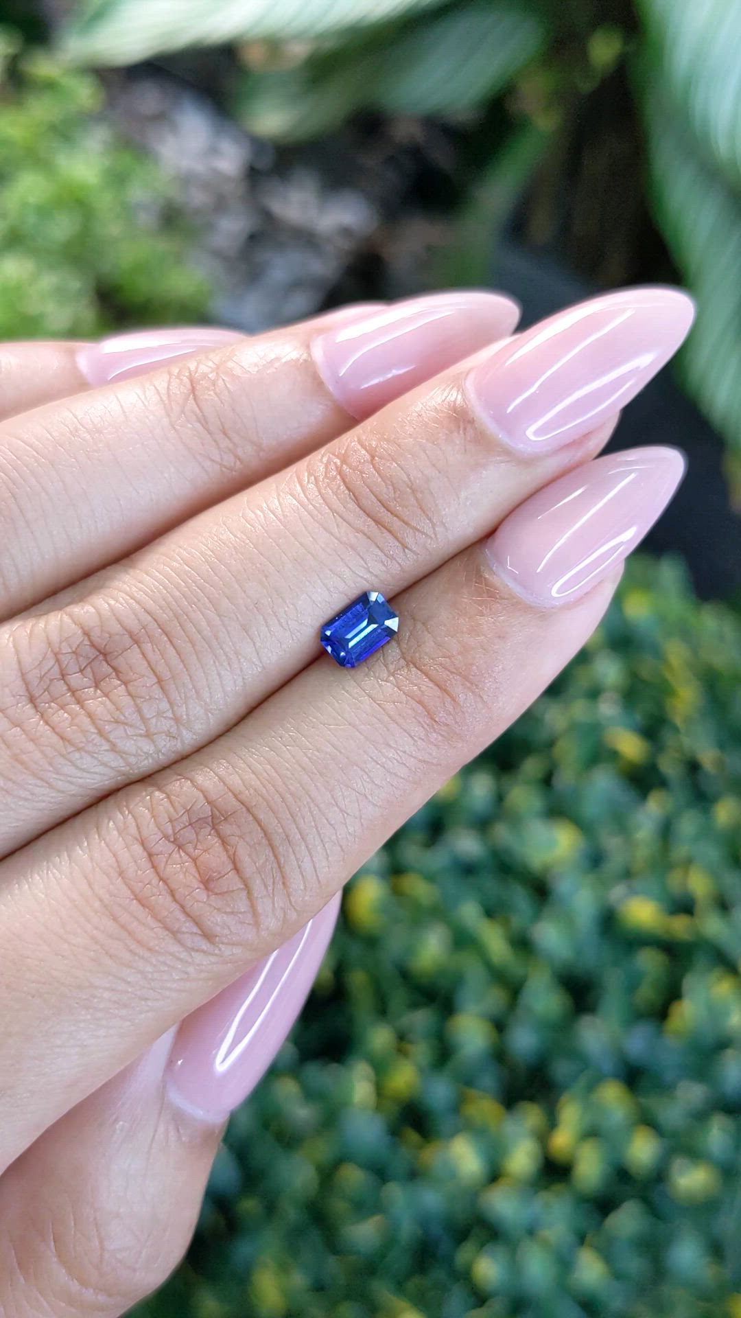 0.68 Ct. Blue Sapphire from Ceylon (Sri Lanka) Size Video