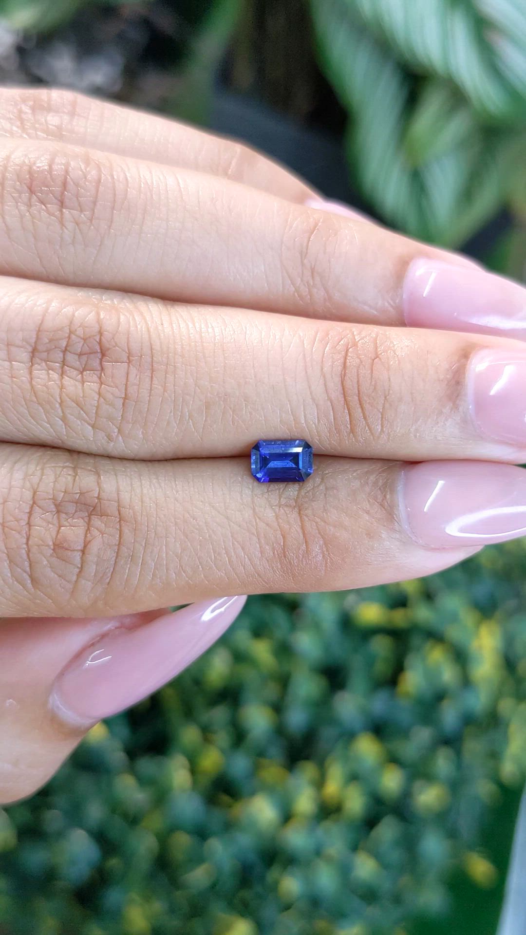 0.68 Ct. Blue Sapphire from Ceylon (Sri Lanka) Size Video