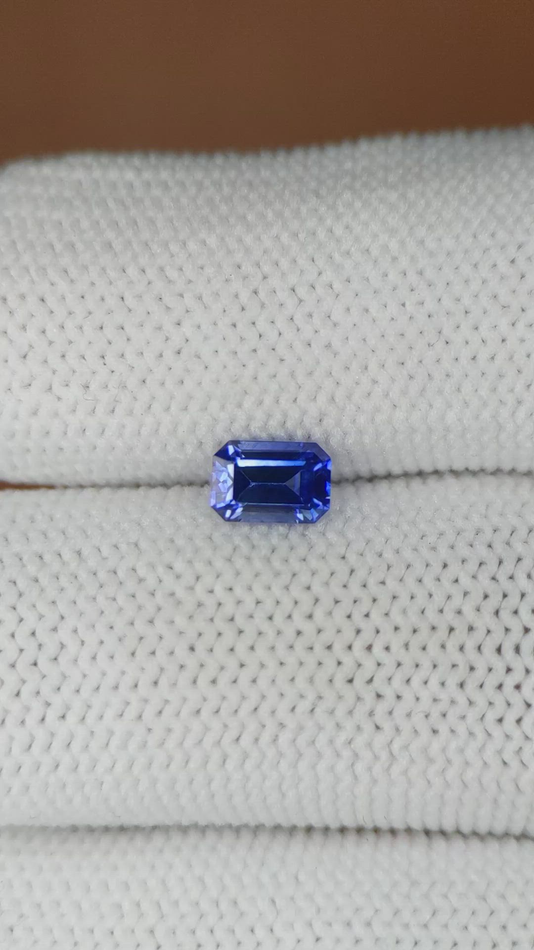 0.66 Ct. Blue Sapphire from Ceylon (Sri Lanka) Size Video