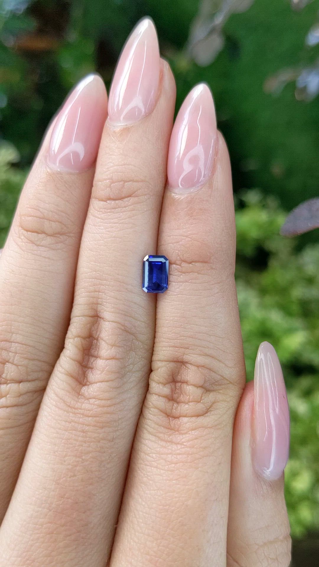 0.66 Ct. Blue Sapphire from Ceylon (Sri Lanka) Size Video
