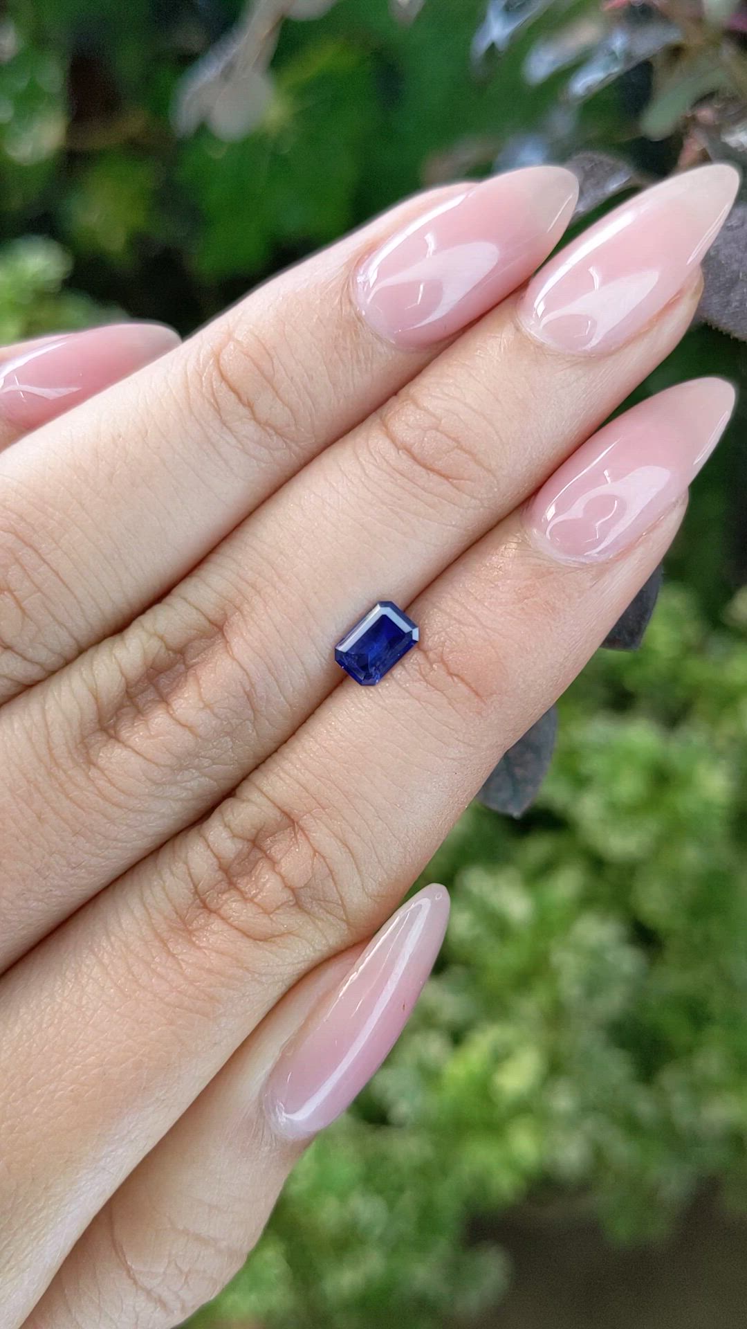 0.66 Ct. Blue Sapphire from Ceylon (Sri Lanka) Size Video