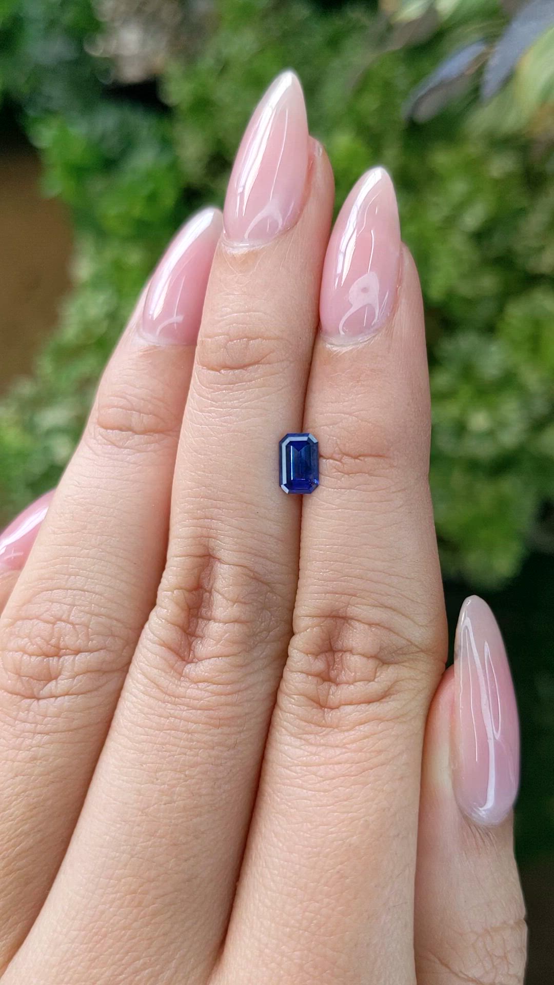 0.57 Ct. Blue Sapphire from Ceylon (Sri Lanka) Size Video