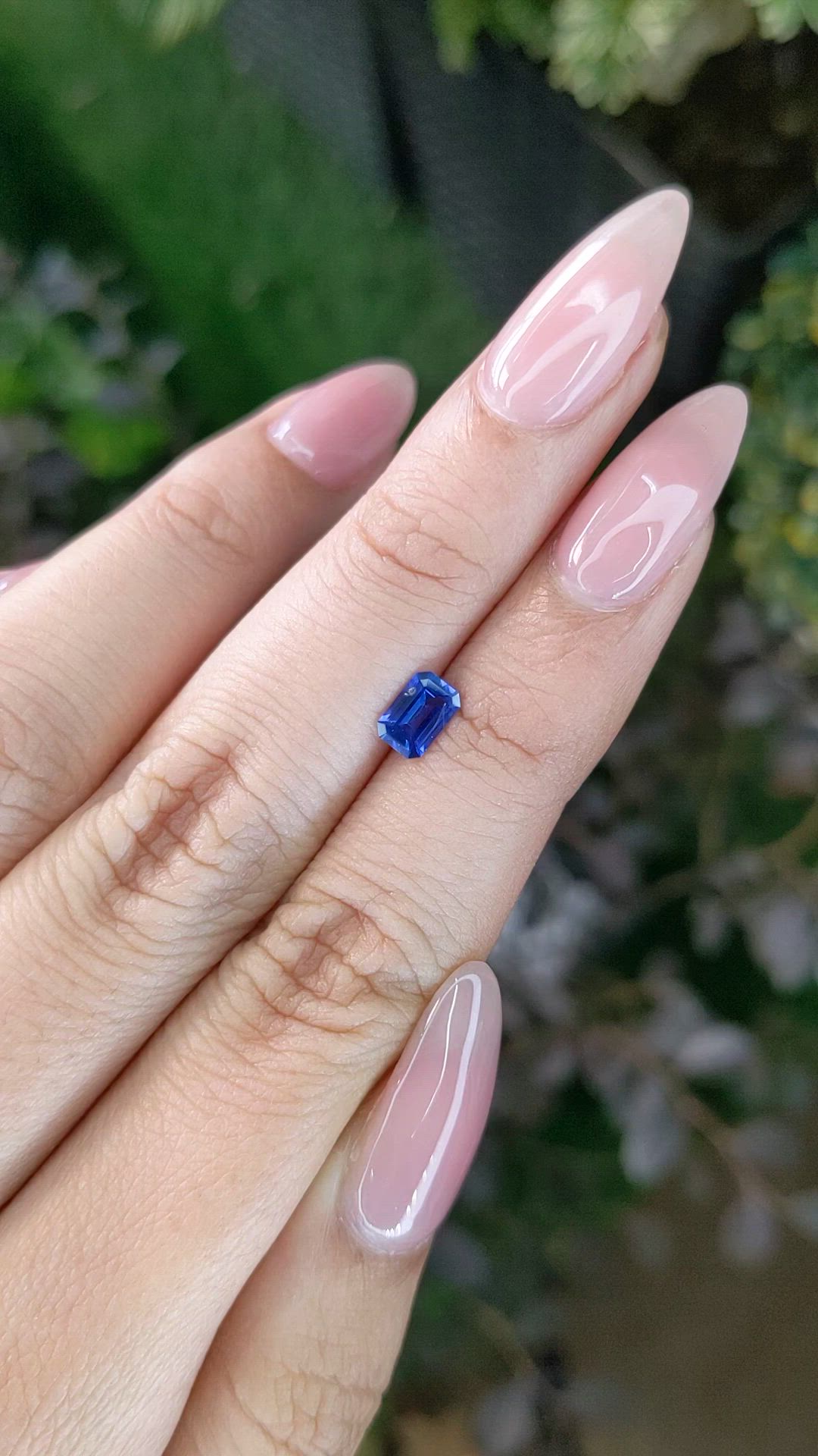0.57 Ct. Blue Sapphire from Ceylon (Sri Lanka) Size Video