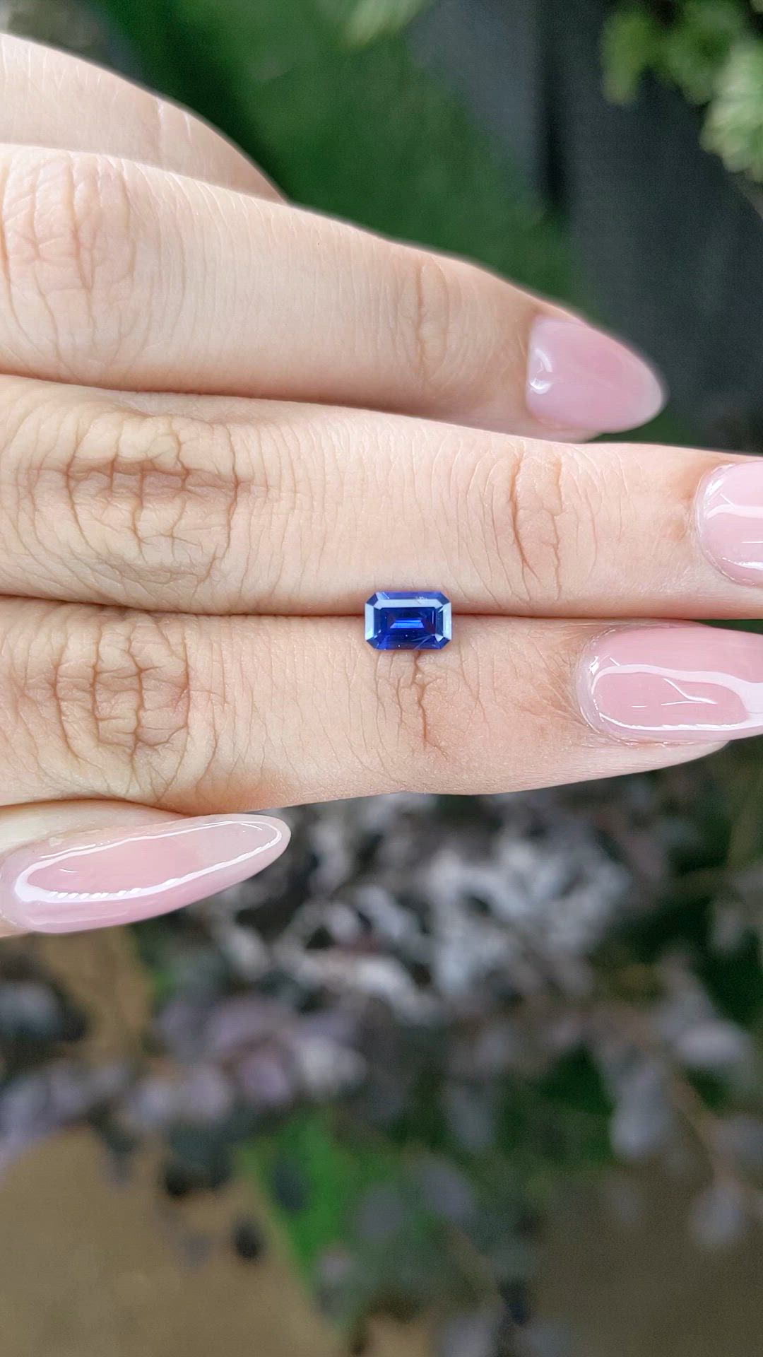 0.57 Ct. Blue Sapphire from Ceylon (Sri Lanka) Size Video