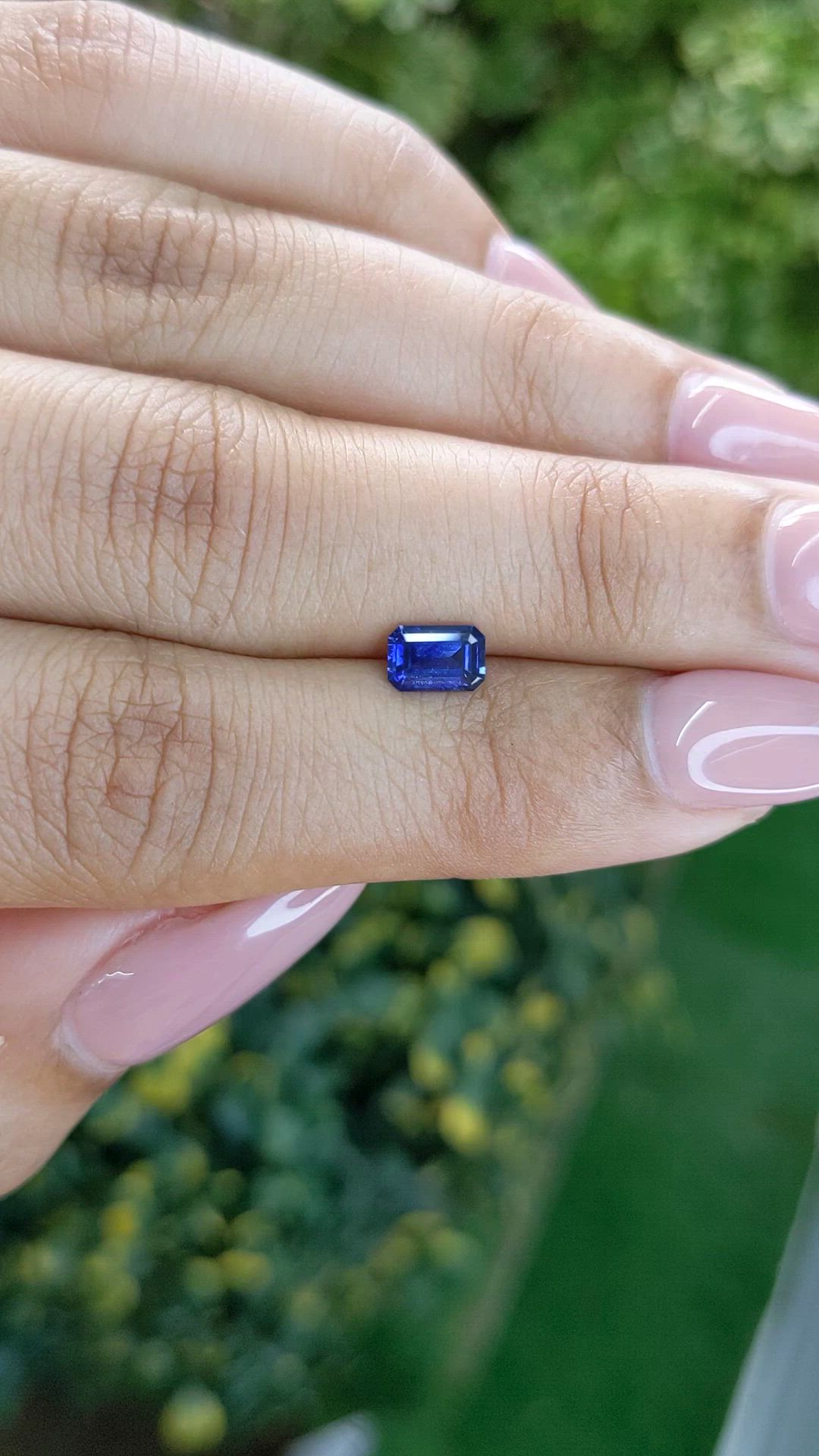 0.64 Ct. Blue Sapphire from Ceylon (Sri Lanka) Size Video