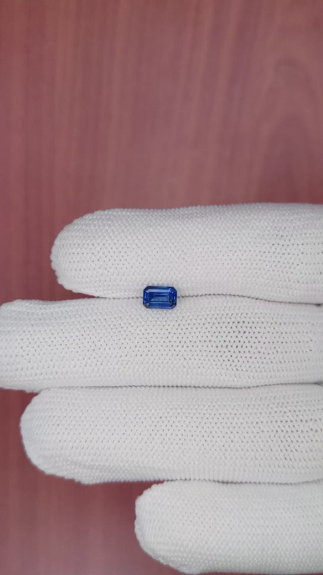 0.64 Ct. Blue Sapphire from Ceylon (Sri Lanka) Size Video