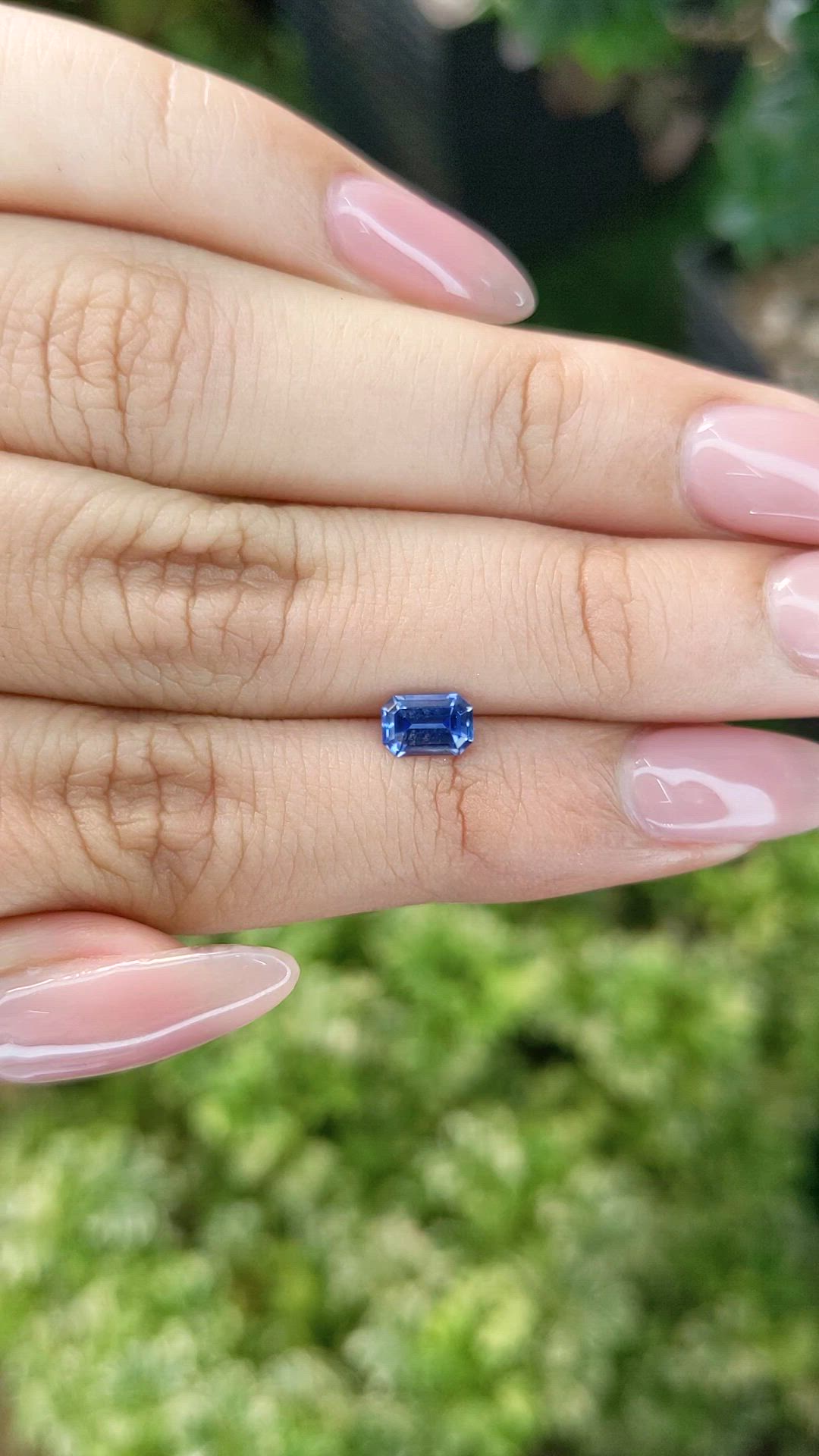 0.67 Ct. Blue Sapphire from Ceylon (Sri Lanka) Size Video