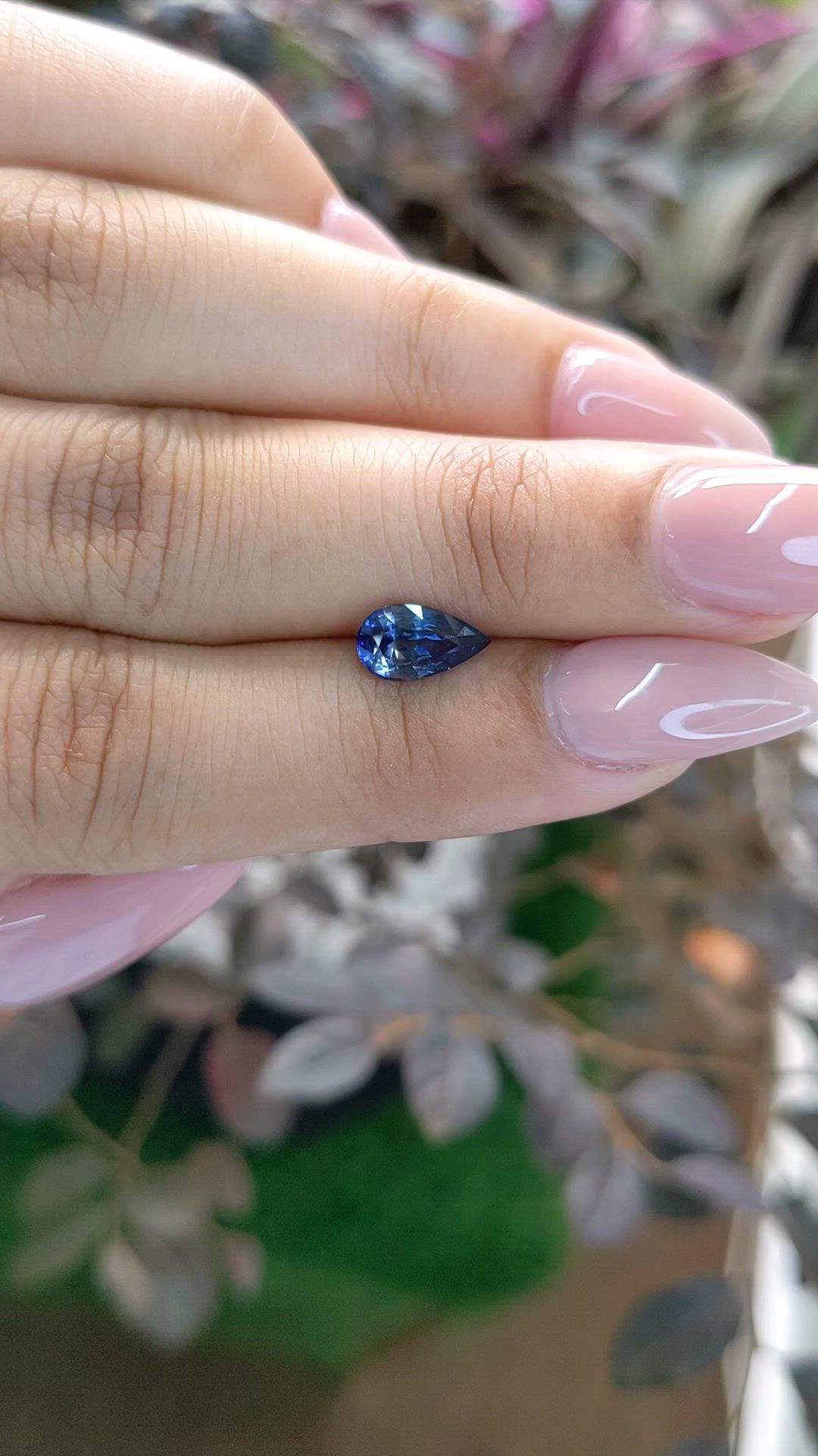 1.28 Ct. Blue Sapphire from Ceylon (Sri Lanka) Size Video