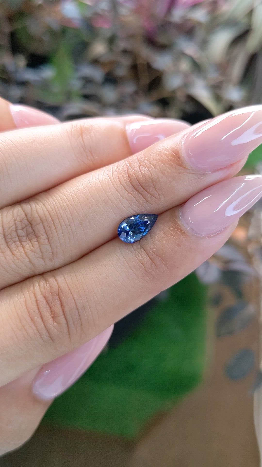 1.28 Ct. Blue Sapphire from Ceylon (Sri Lanka) Size Video