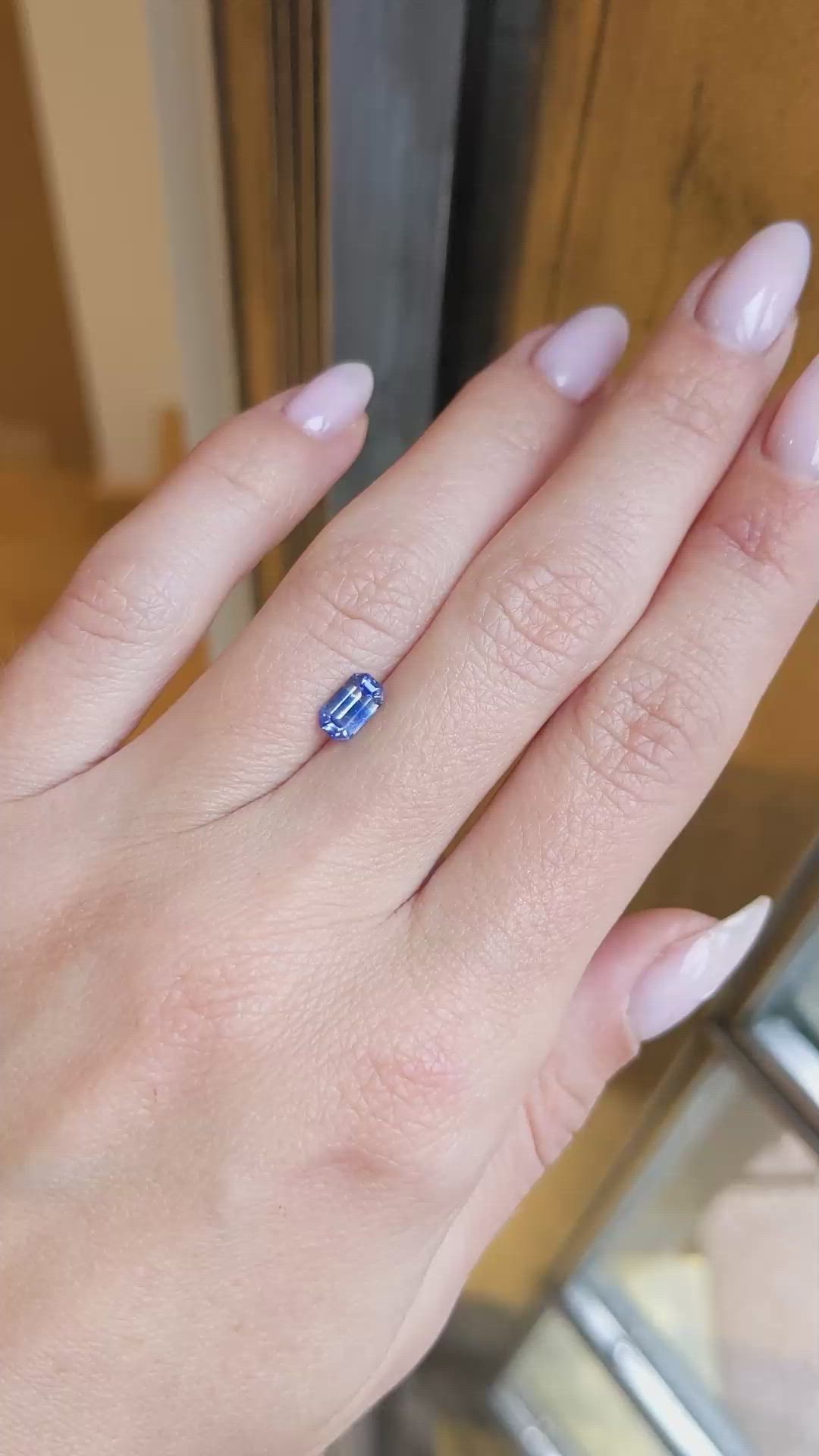 0.79 Ct. Bi Color Sapphire from Ceylon (Sri Lanka) Size Video