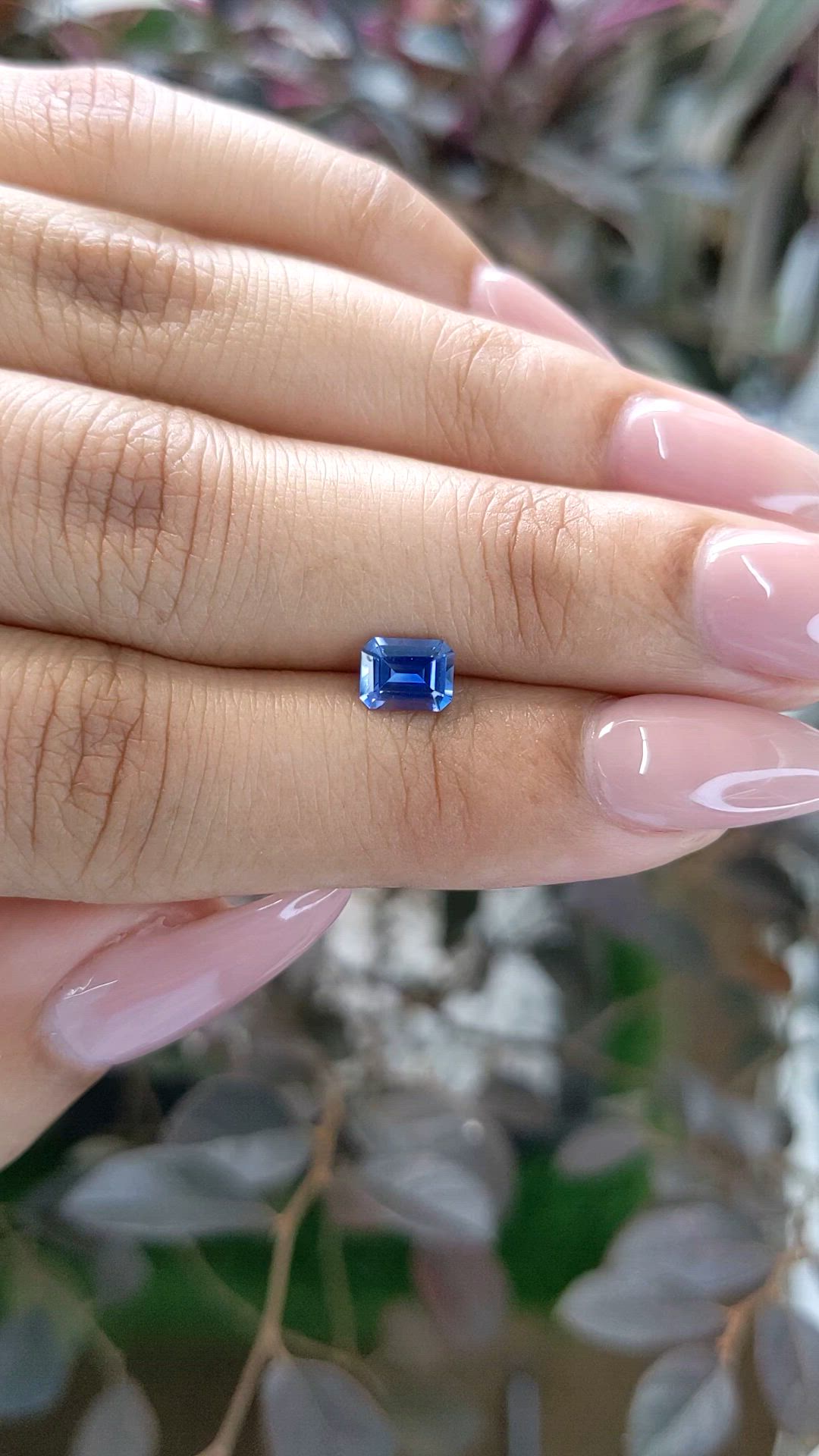 0.81 Ct. Blue Sapphire from Ceylon (Sri Lanka) Size Video