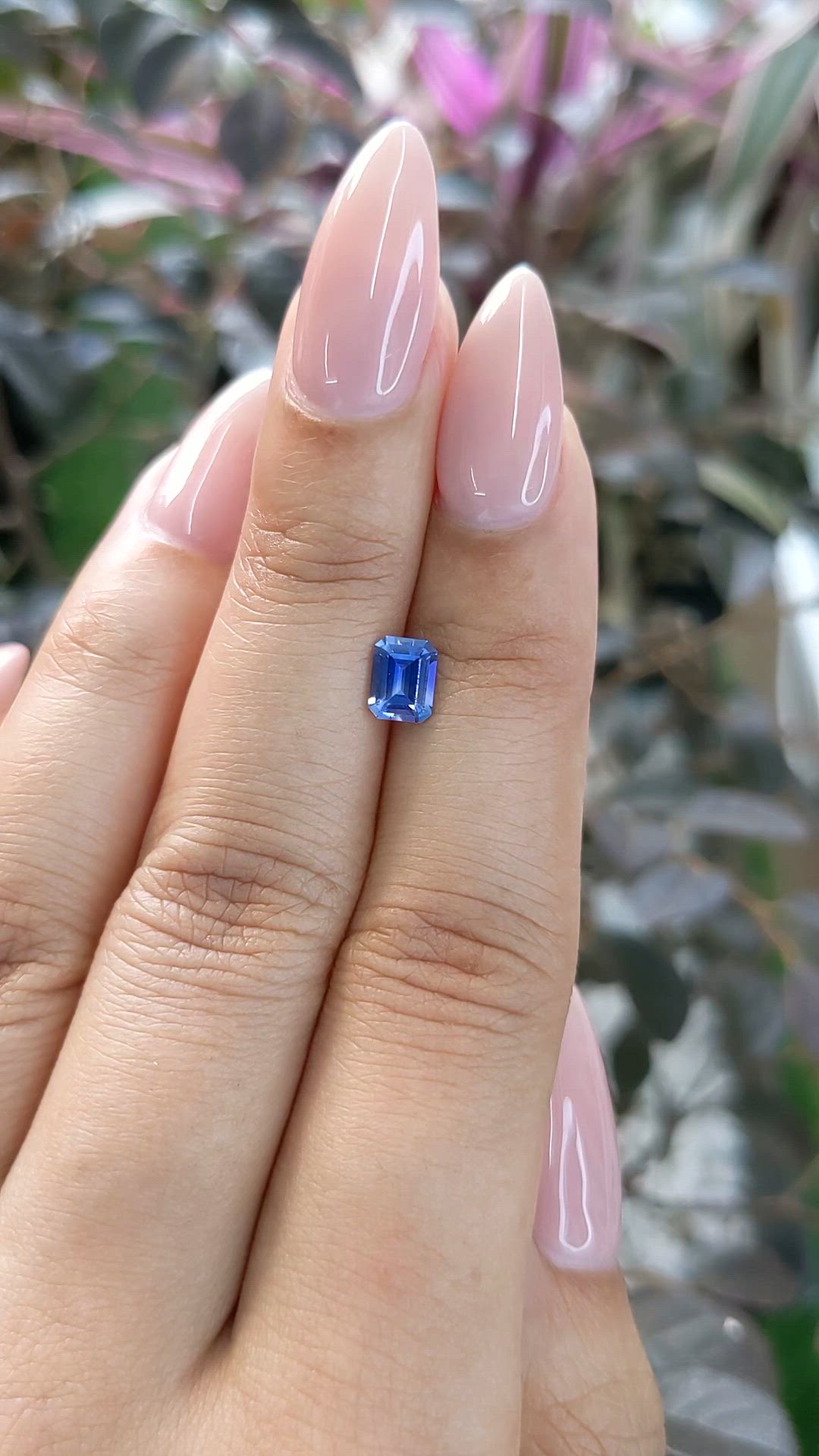 0.81 Ct. Blue Sapphire from Ceylon (Sri Lanka) Size Video