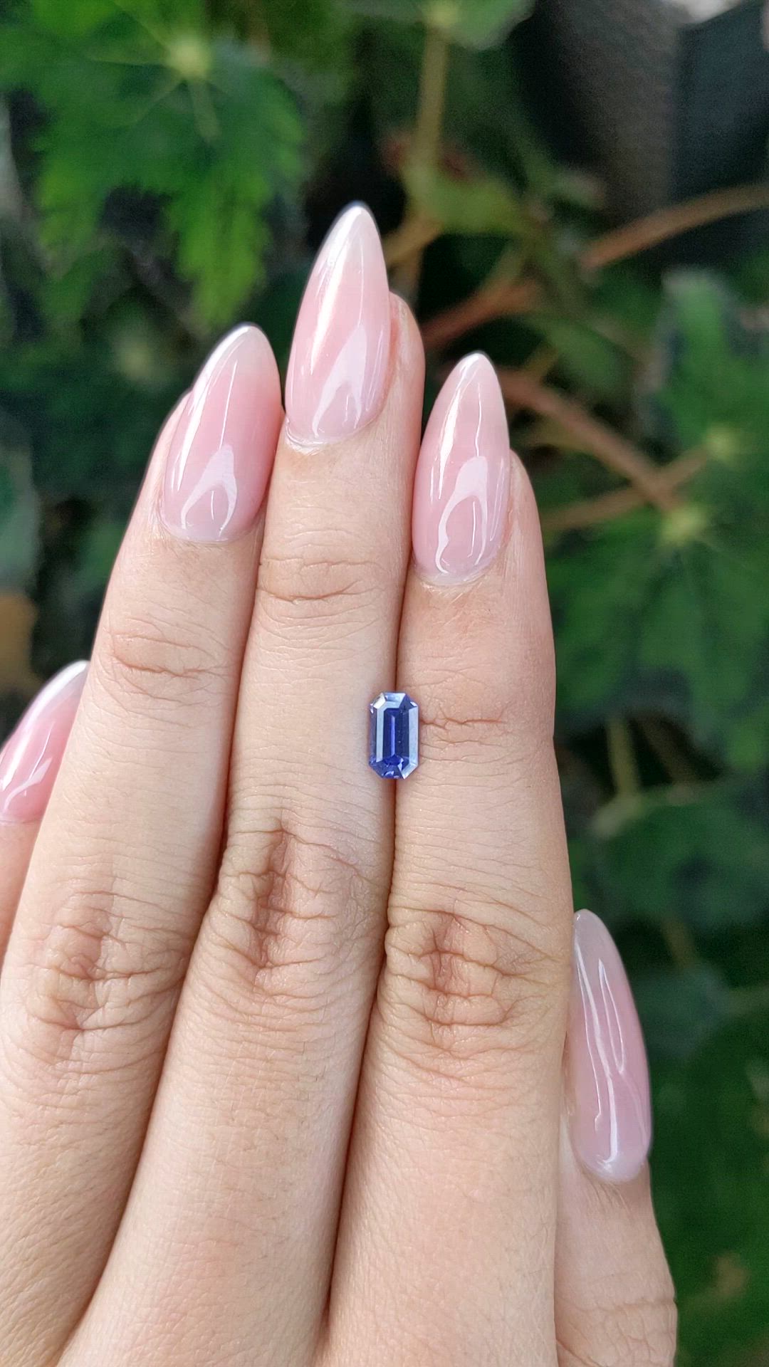 0.79 Ct. Blue Sapphire from Ceylon (Sri Lanka) Size Video