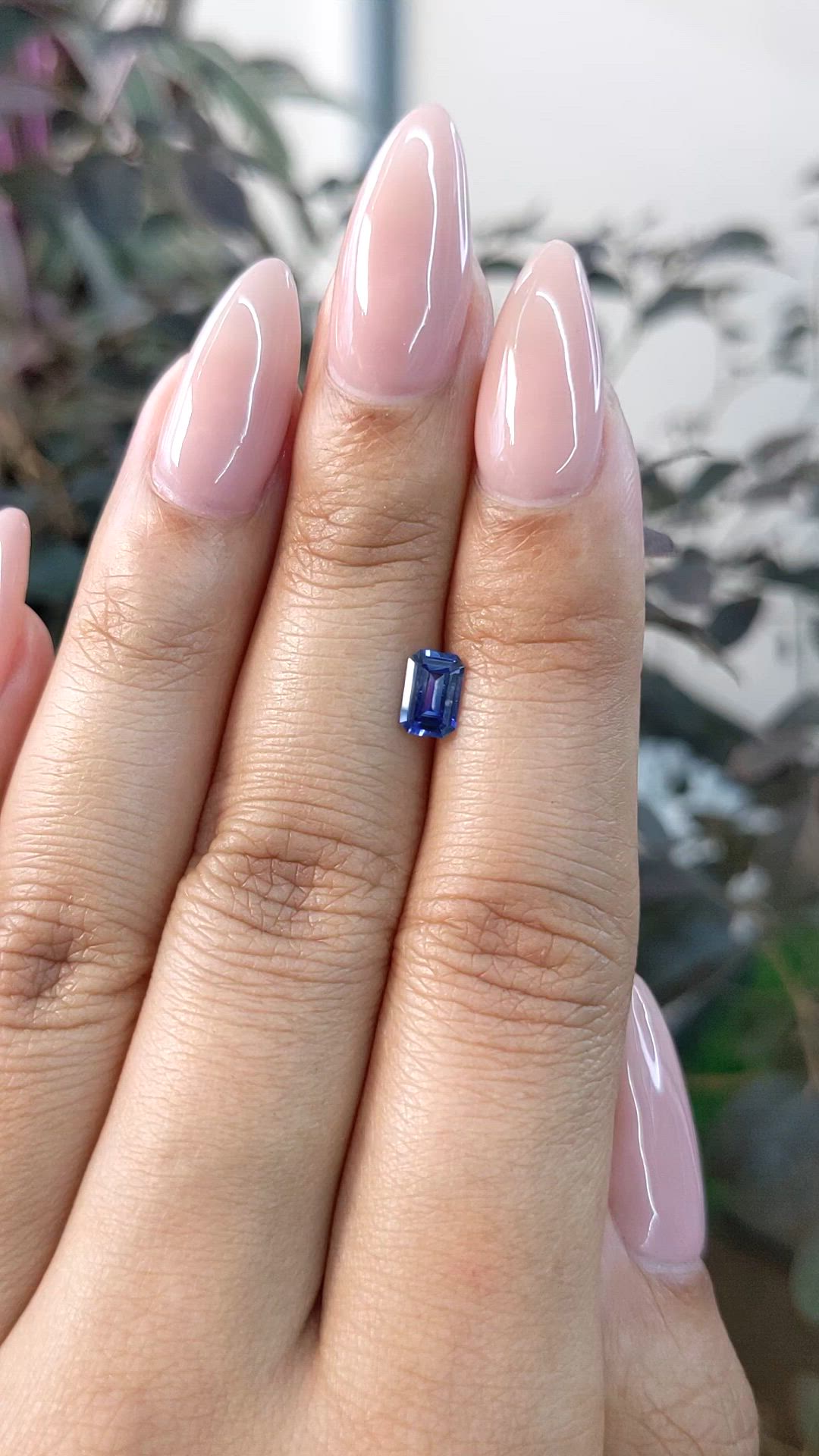 0.60 Ct. Blue Sapphire from Ceylon (Sri Lanka) Size Video