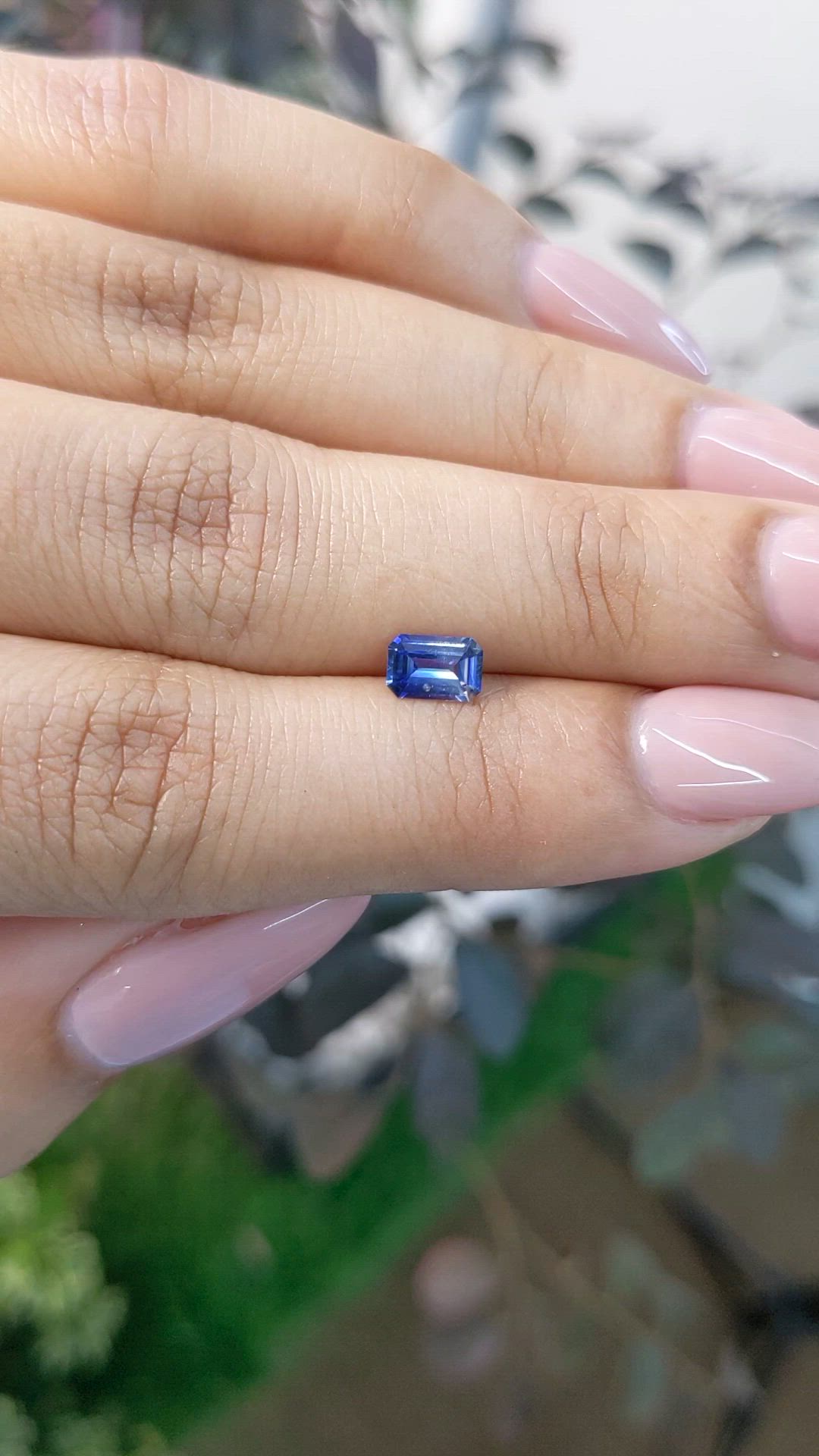 0.60 Ct. Blue Sapphire from Ceylon (Sri Lanka) Size Video