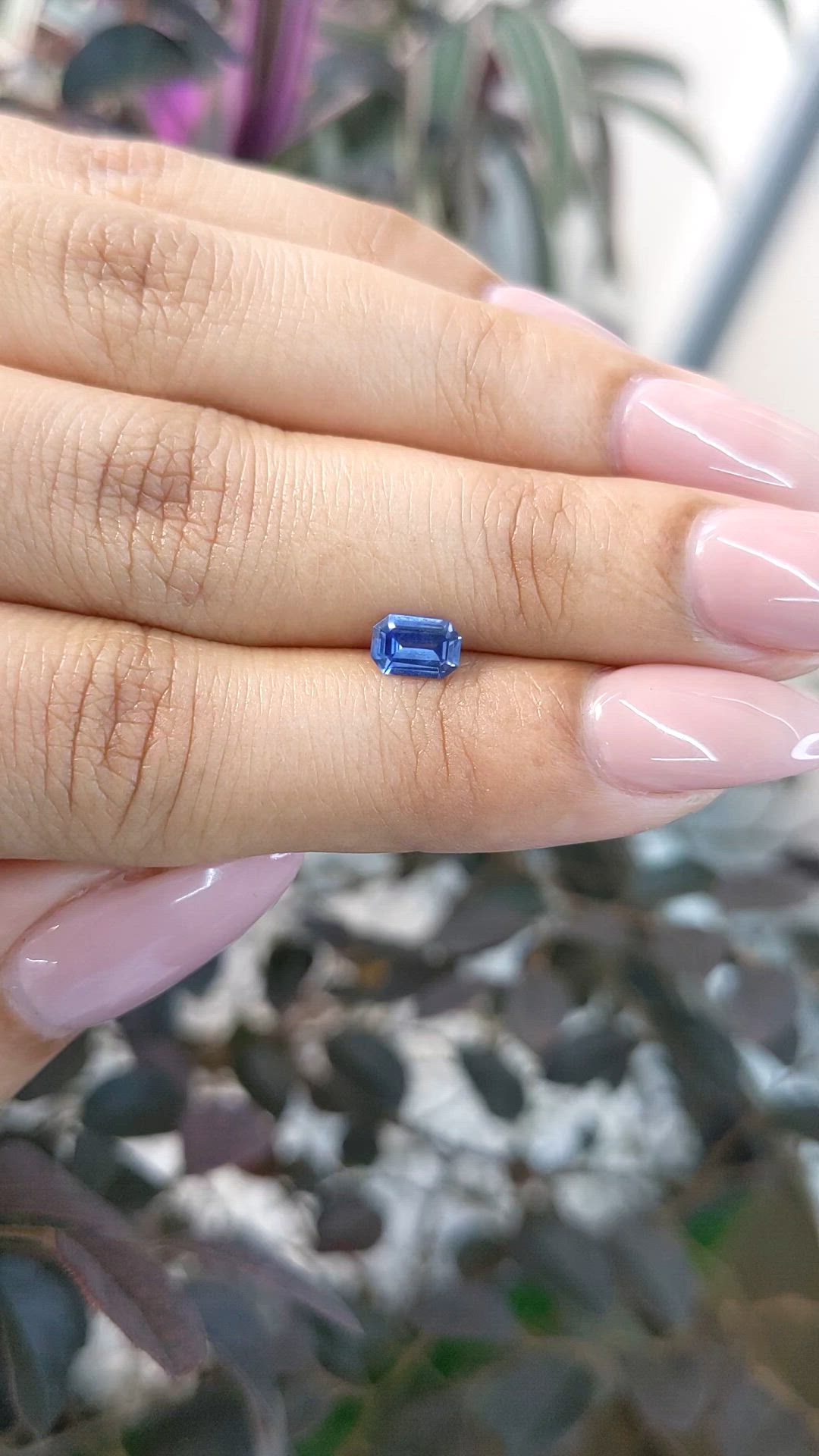 0.55 Ct. Blue Sapphire from Ceylon (Sri Lanka) Size Video