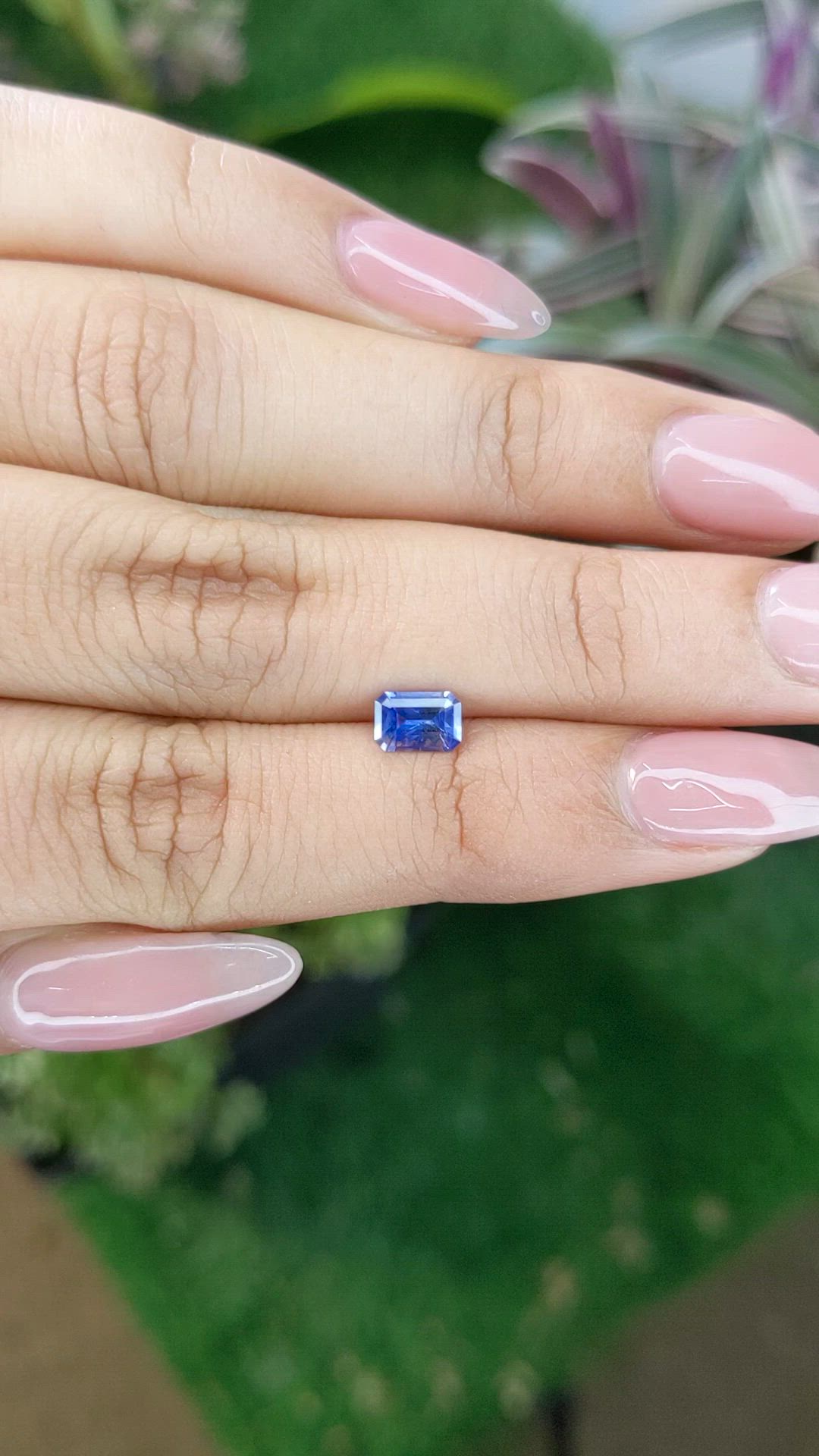 0.62 Ct. Blue Sapphire from Ceylon (Sri Lanka) Size Video