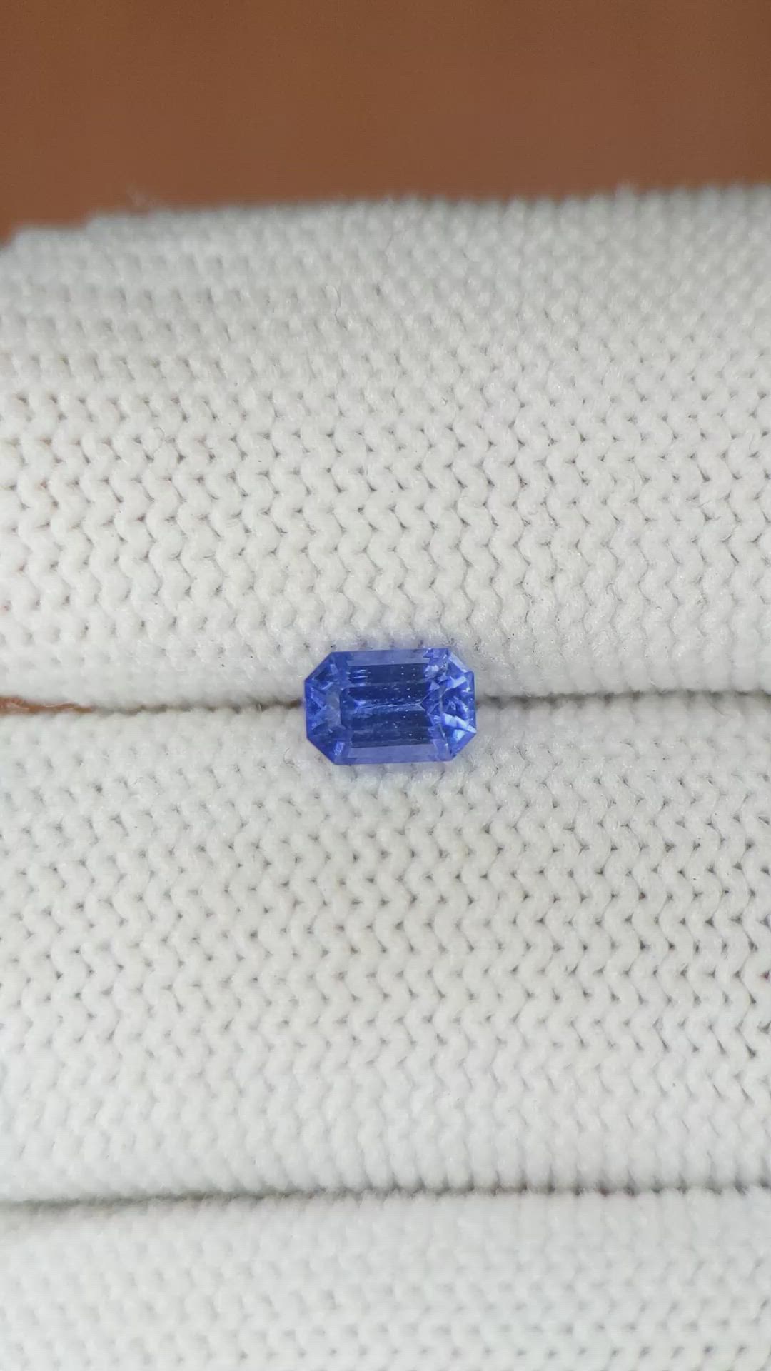 0.68 Ct. Blue Sapphire from Ceylon (Sri Lanka) Size Video