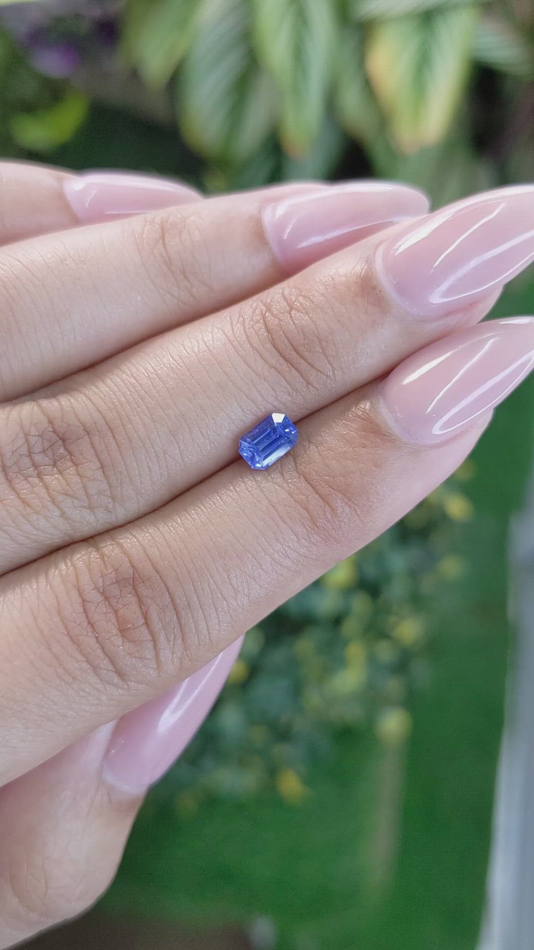 0.68 Ct. Blue Sapphire from Ceylon (Sri Lanka) Size Video