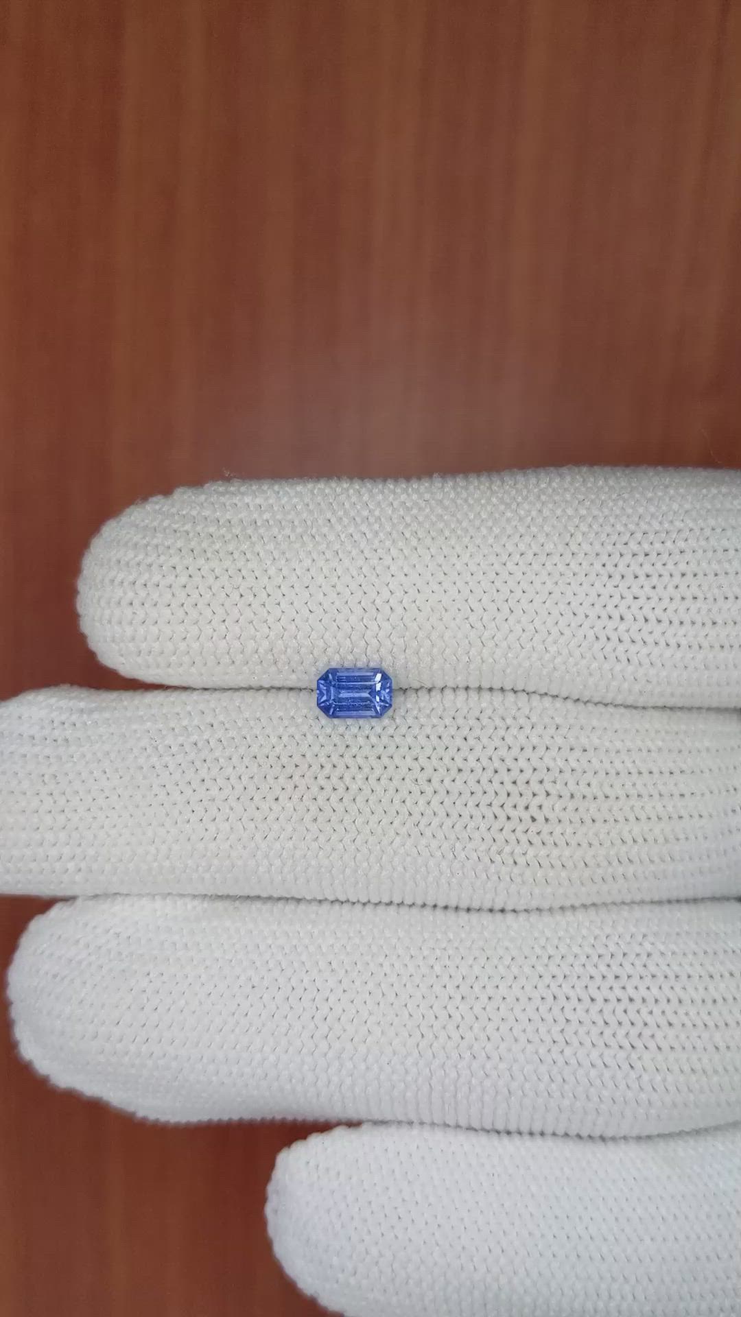 0.68 Ct. Blue Sapphire from Ceylon (Sri Lanka) Size Video