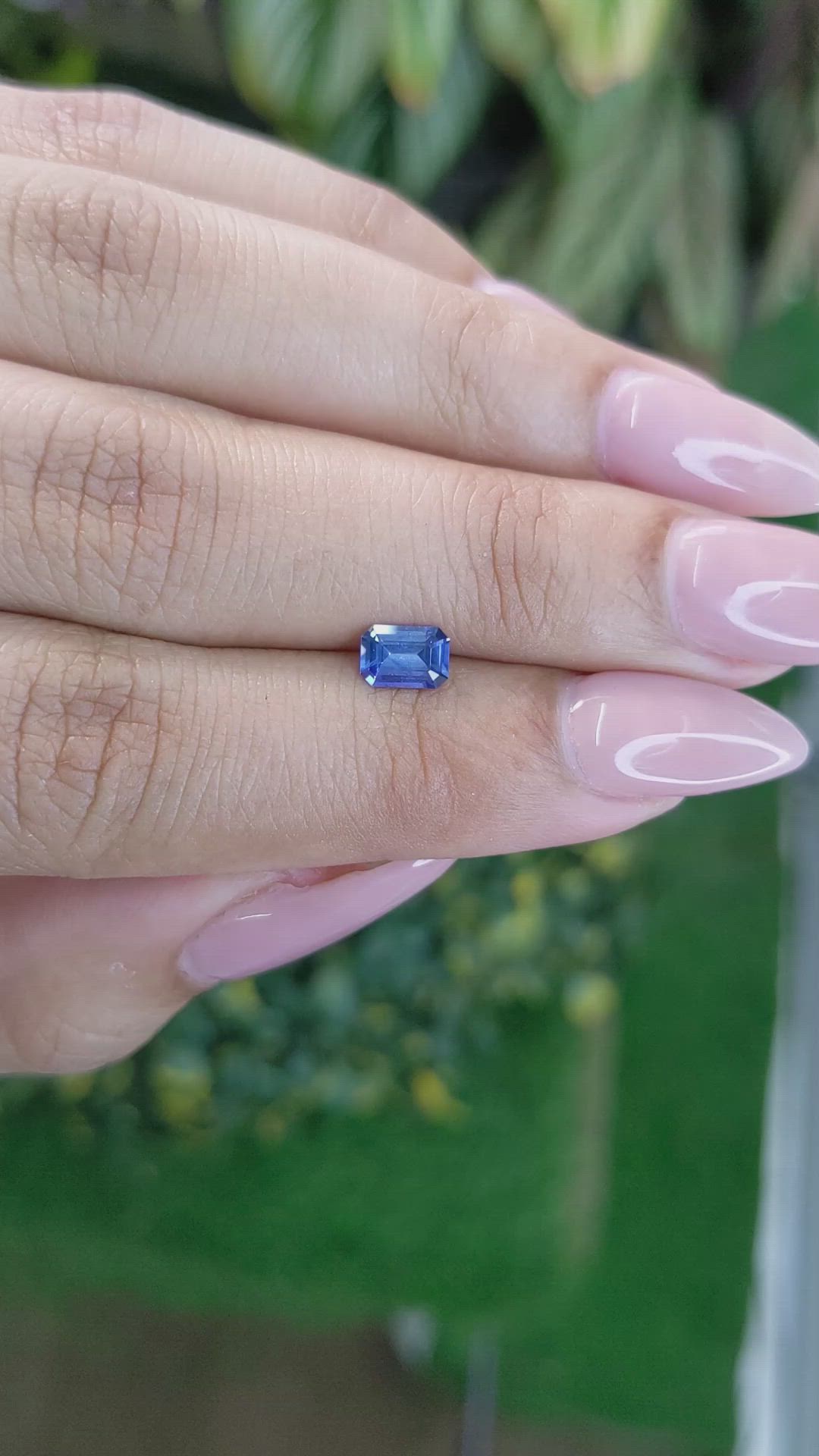 0.57 Ct. Blue Sapphire from Ceylon (Sri Lanka) Size Video