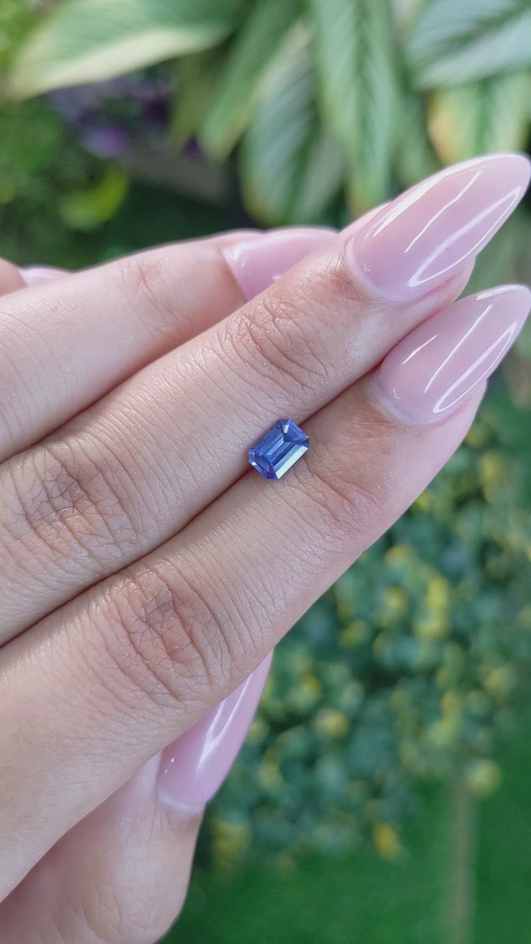 0.57 Ct. Blue Sapphire from Ceylon (Sri Lanka) Size Video