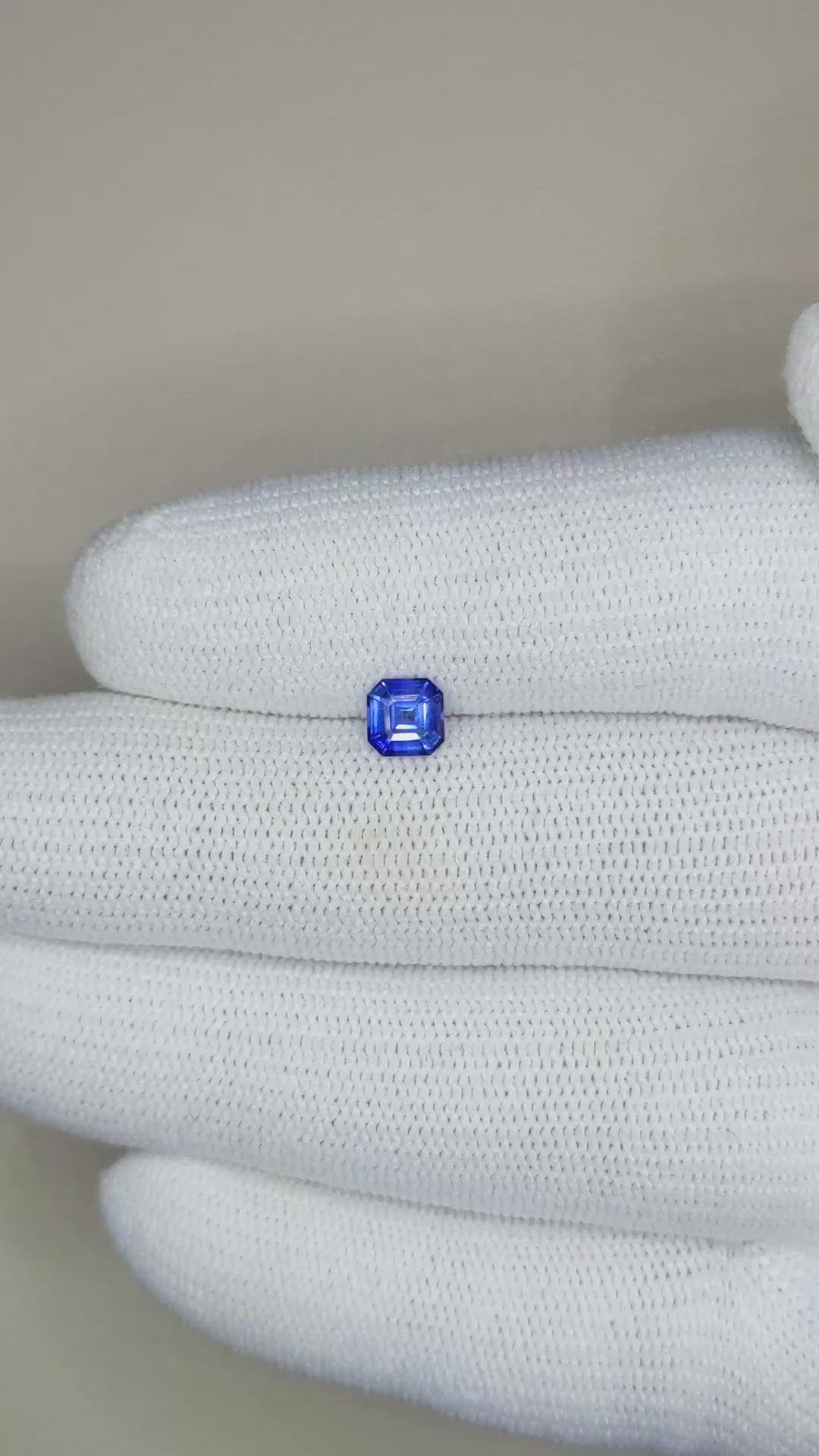 0.66 Ct. Blue Sapphire from Ceylon (Sri Lanka) Size Video