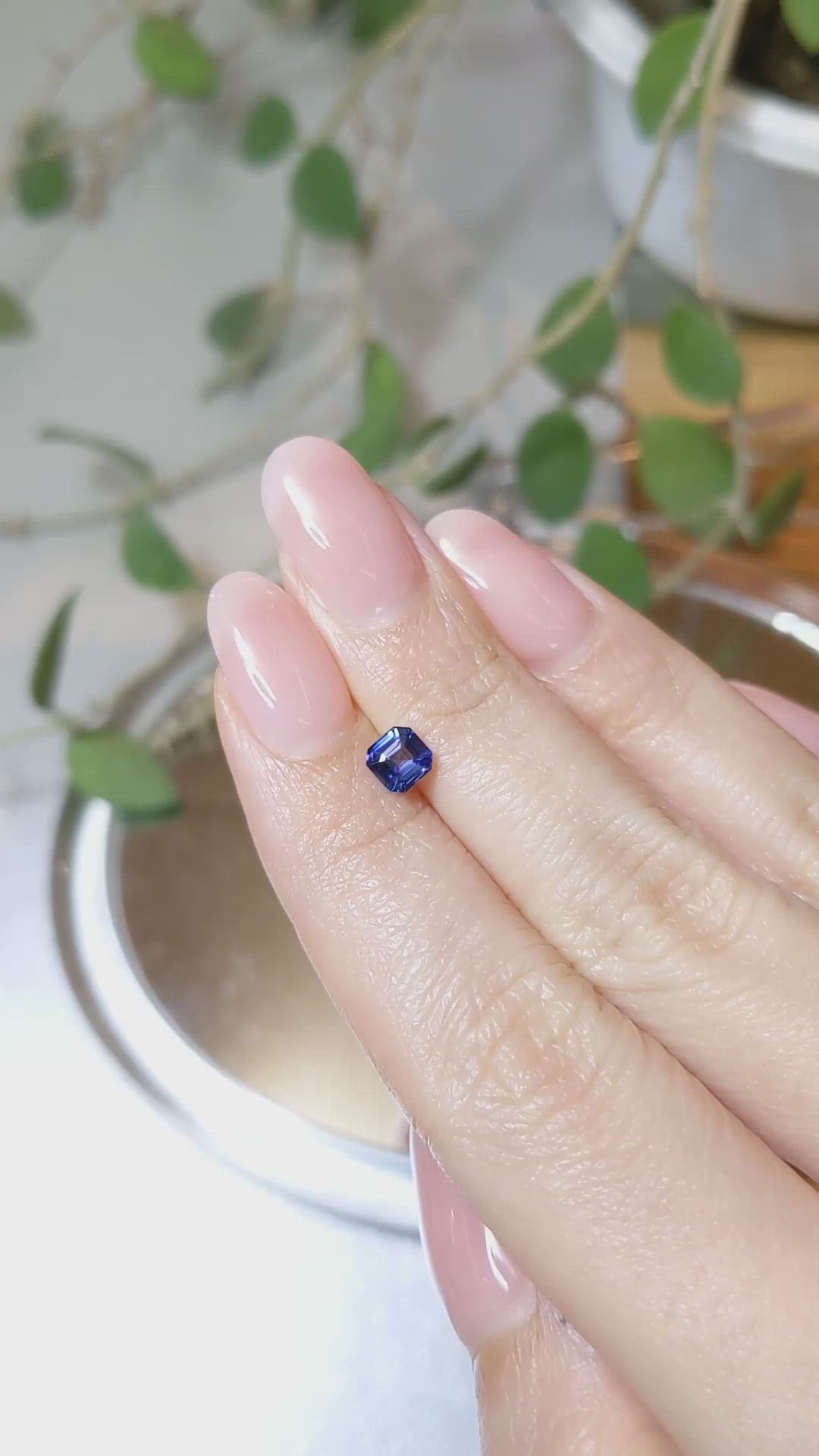 0.66 Ct. Blue Sapphire from Ceylon (Sri Lanka) Size Video