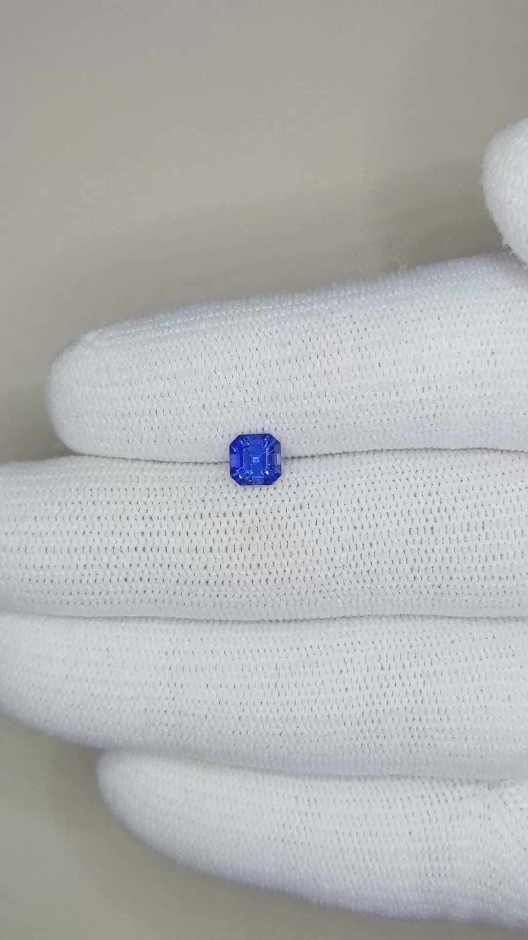 0.83 Ct. Blue Sapphire from Ceylon (Sri Lanka) Size Video