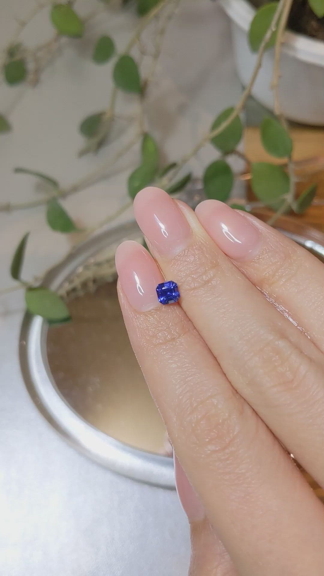 0.83 Ct. Blue Sapphire from Ceylon (Sri Lanka) Size Video