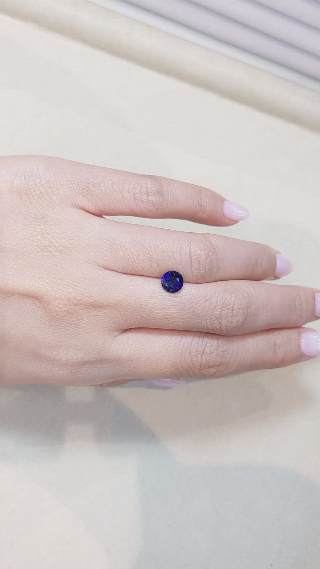 1.35 Ct. Blue Sapphire from Ceylon (Sri Lanka) Size Video