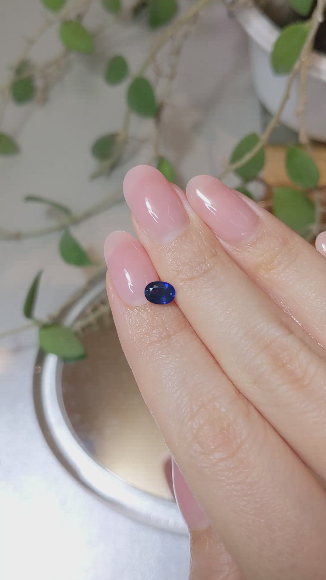 0.74 Ct. Blue Sapphire from Ceylon (Sri Lanka) Size Video