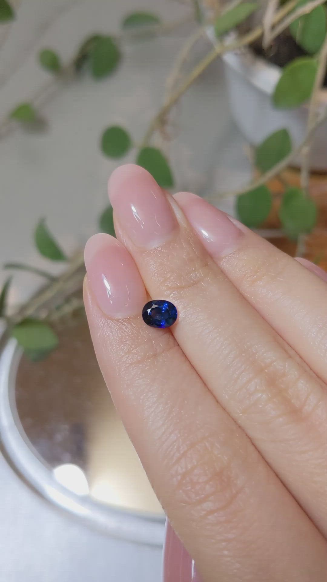 0.97 Ct. Blue Sapphire from Ceylon (Sri Lanka) Size Video