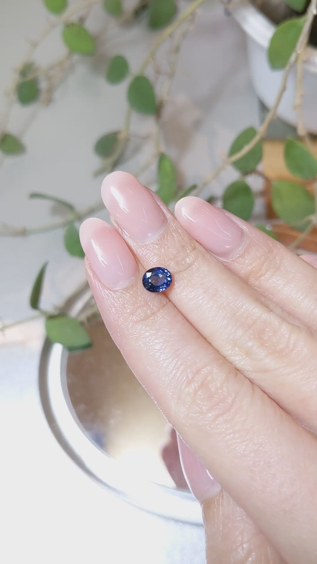 1.14 Ct. Blue Sapphire from Ceylon (Sri Lanka) Size Video