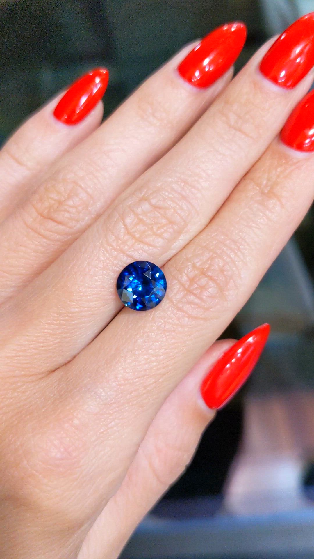 3.25 Ct. Blue Sapphire from Ceylon (Sri Lanka) Size Video