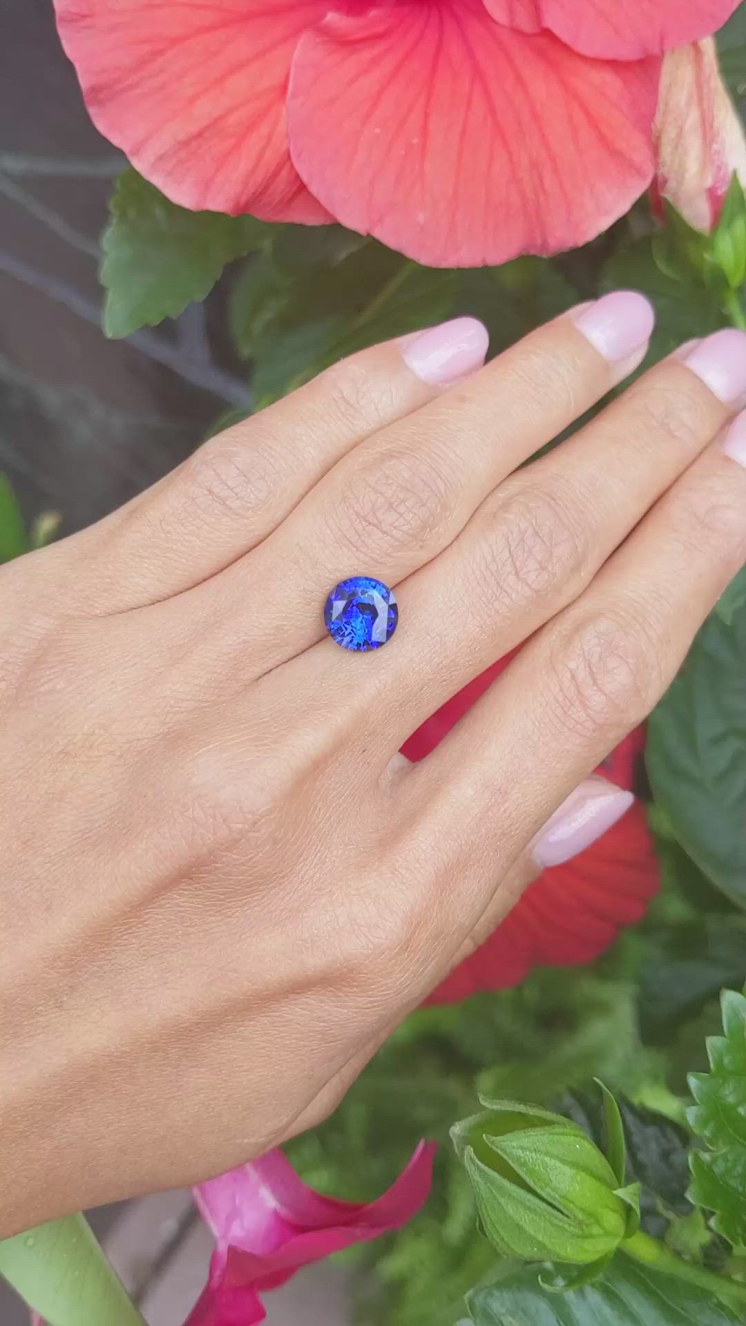3.25 Ct. Blue Sapphire from Ceylon (Sri Lanka) Size Video
