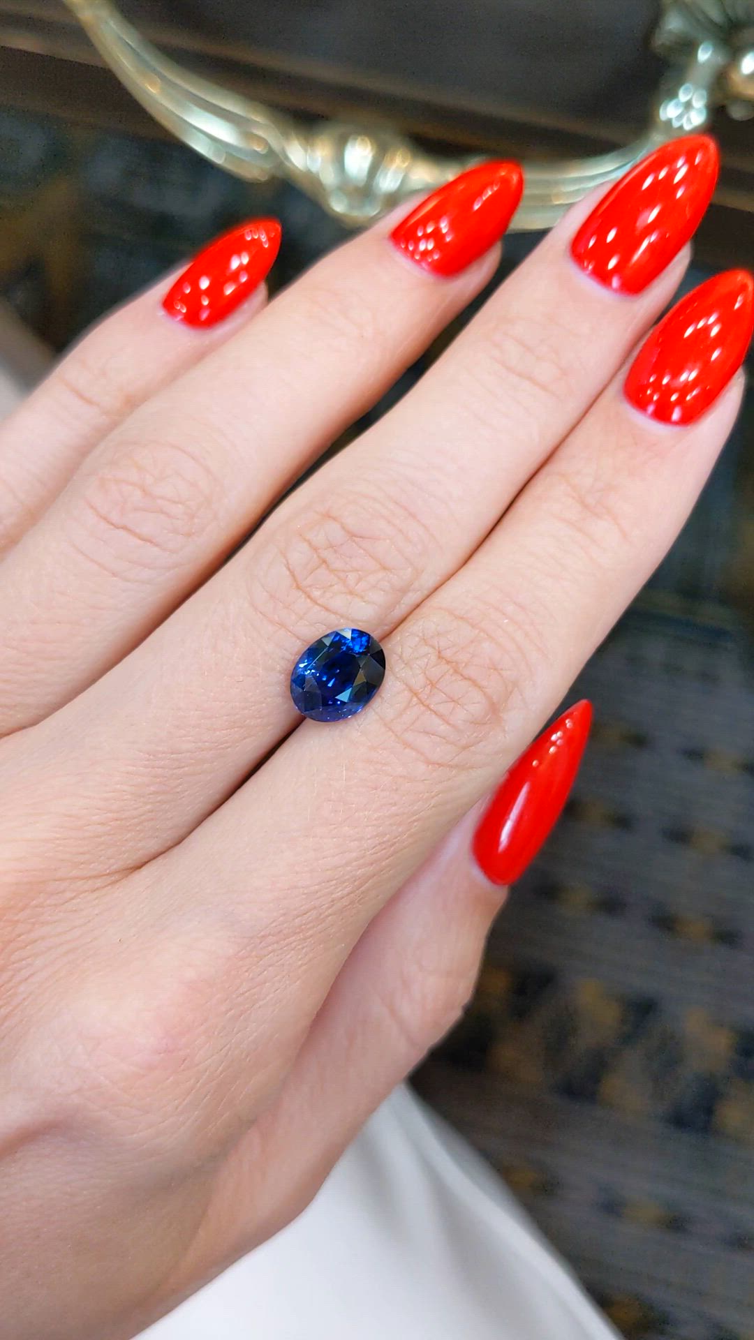 3.01 Ct. Blue Sapphire from Ceylon (Sri Lanka) Size Video
