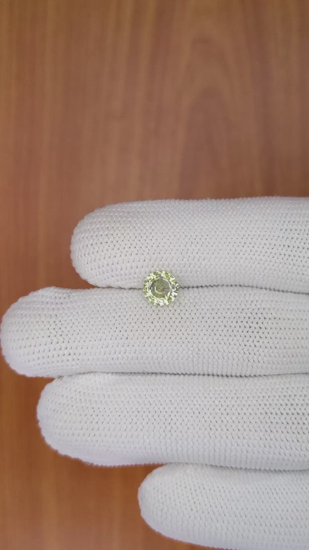 1.21 Ct. Yellow Sapphire from Ceylon (Sri Lanka) Size Video