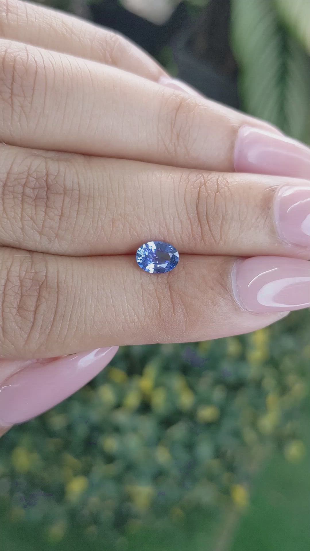 0.75 Ct. Blue Sapphire from Ceylon (Sri Lanka) Size Video