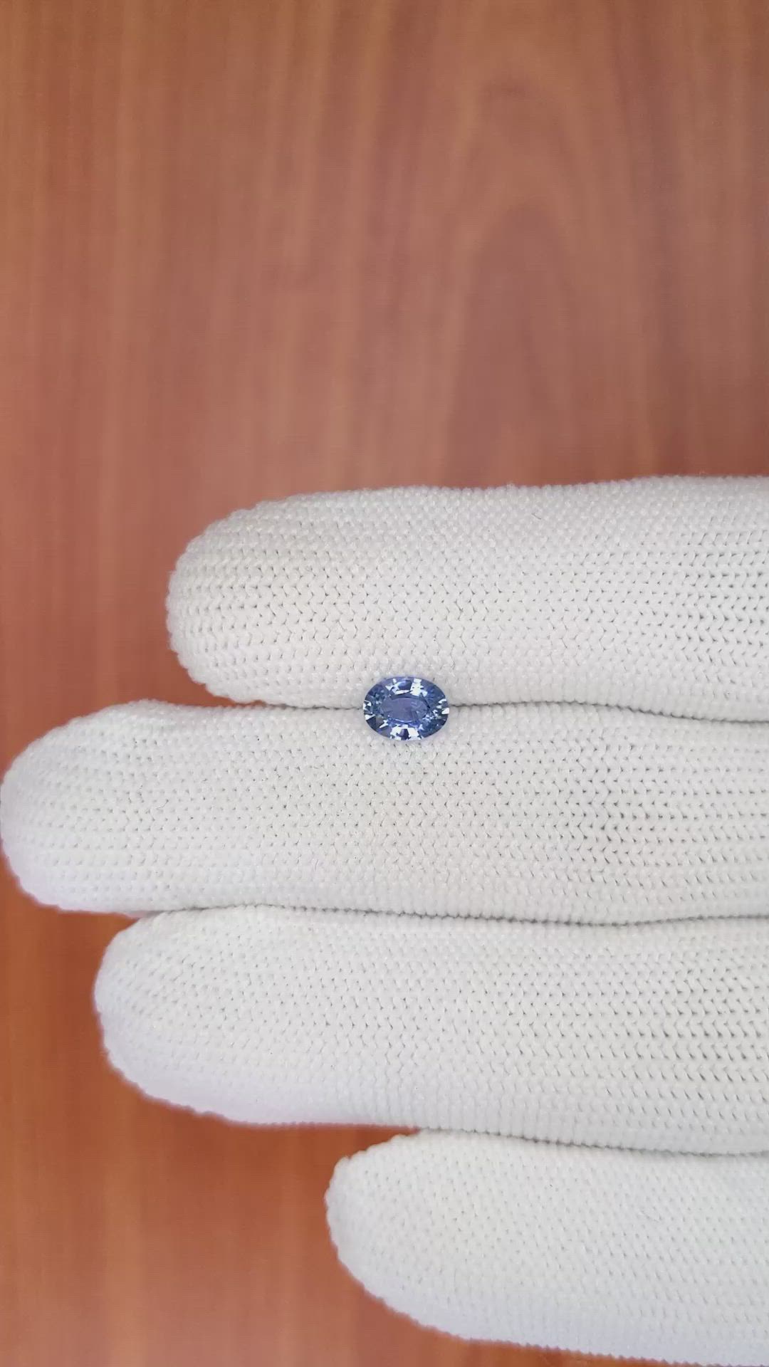 0.75 Ct. Blue Sapphire from Ceylon (Sri Lanka) Size Video