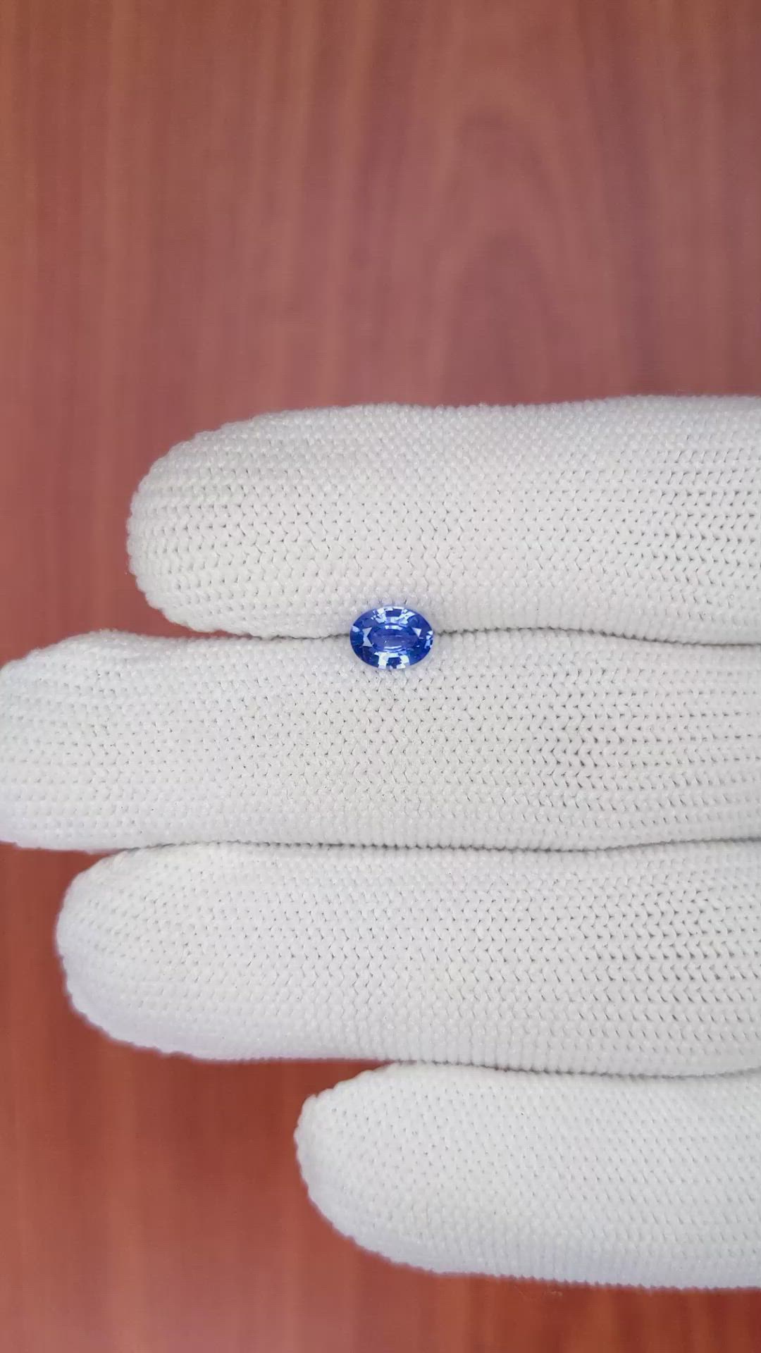 0.60 Ct. Blue Sapphire from Ceylon (Sri Lanka) Size Video
