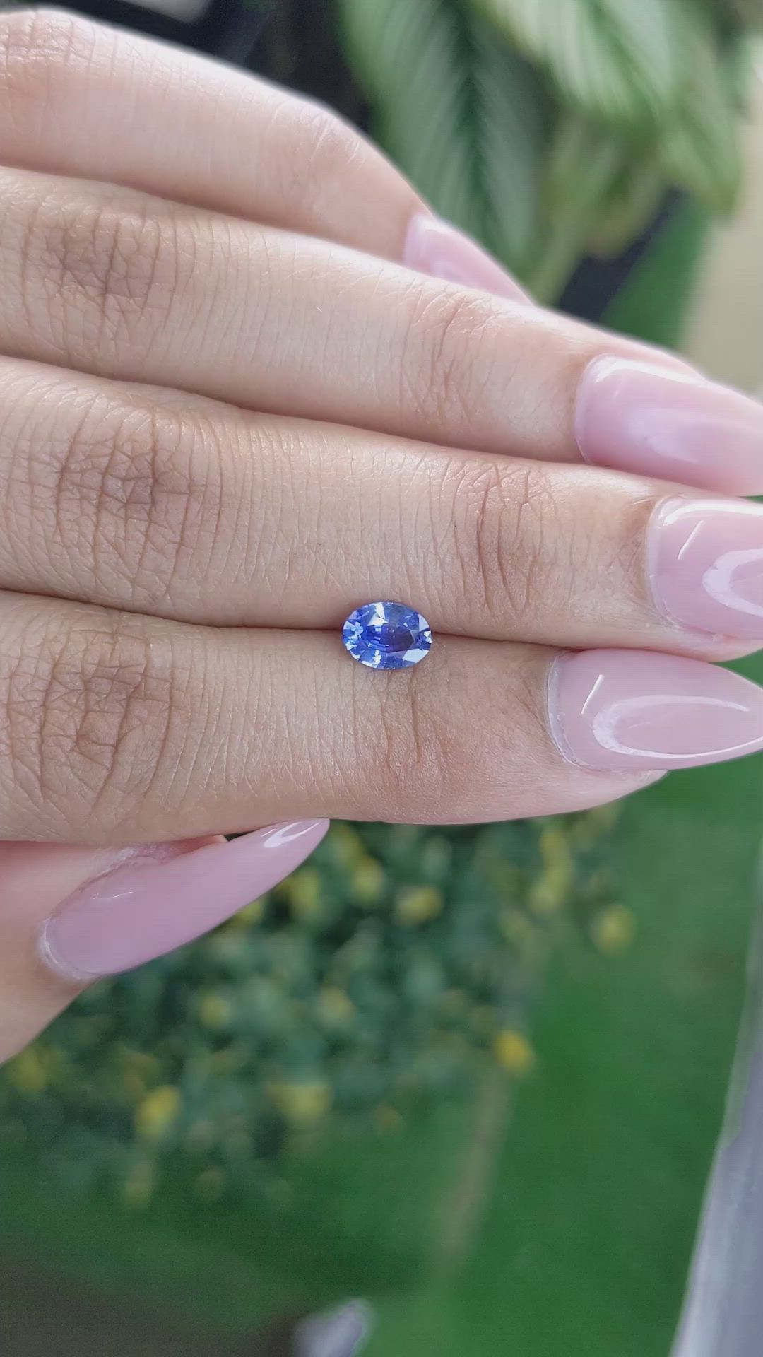 0.60 Ct. Blue Sapphire from Ceylon (Sri Lanka) Size Video